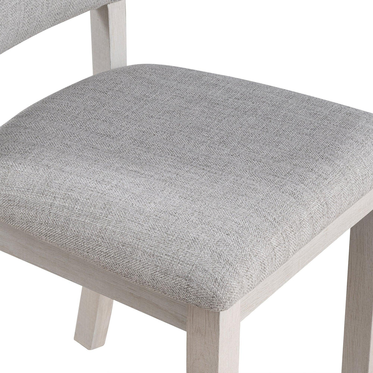 Sauro Gray Wood Top Rectangle Dining Table, Four Side Chairs Sold Separately