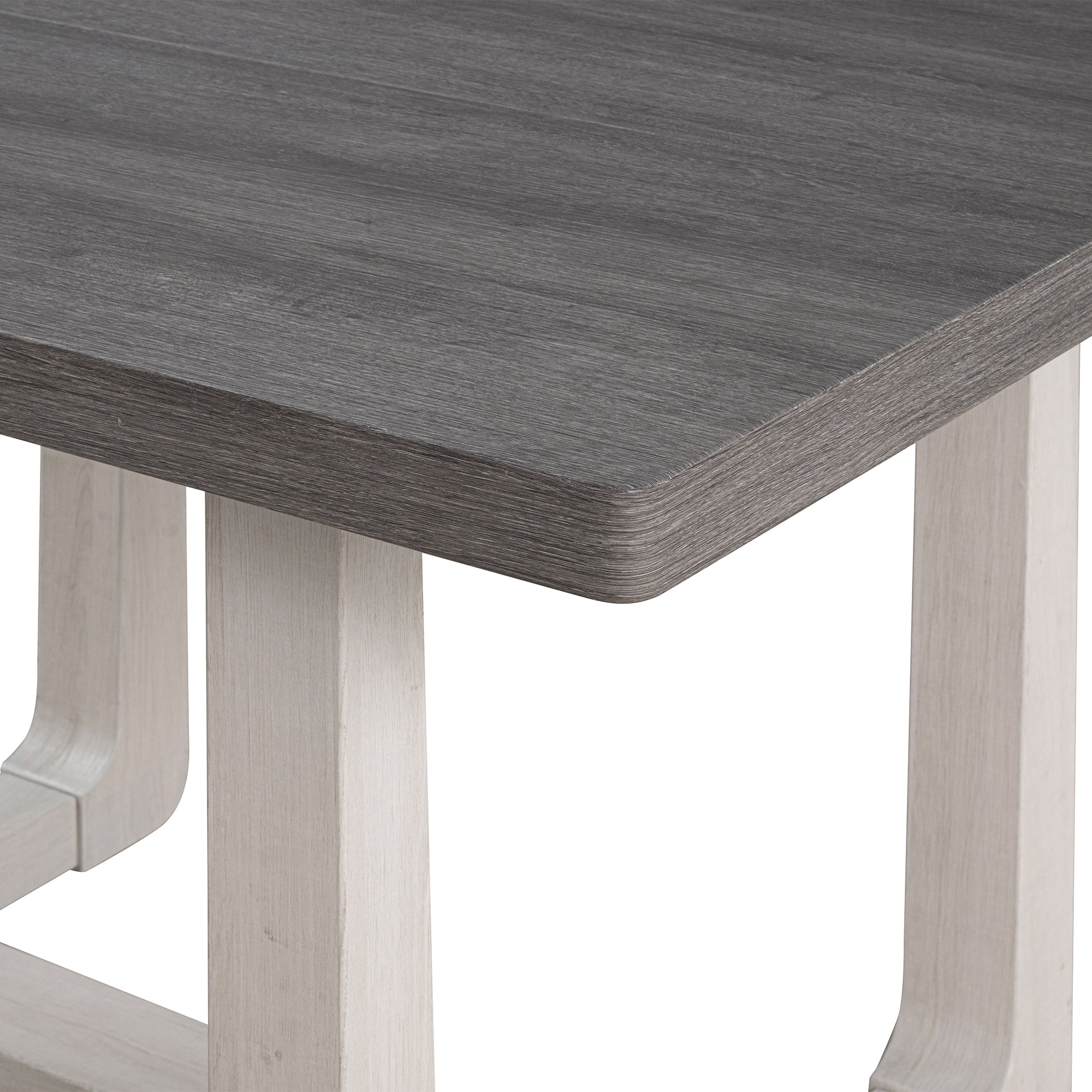 Sauro Gray Wood Top Rectangle Dining Table, Four Side Chairs Sold Separately