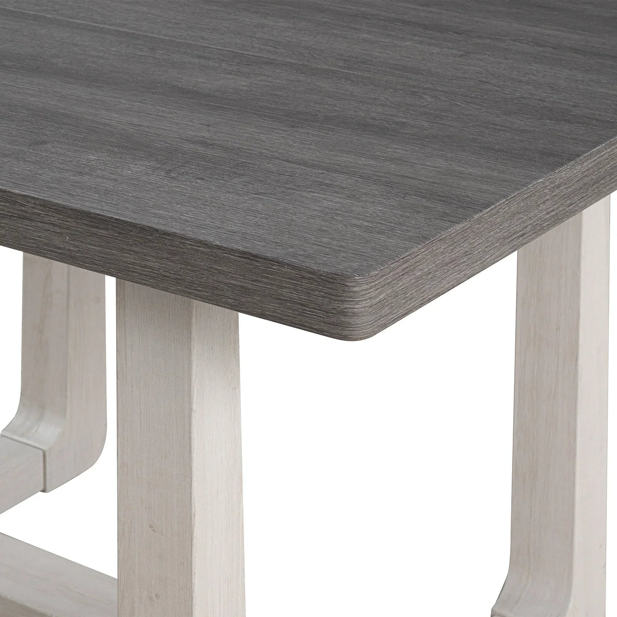 Sauro Gray Wood Top Rectangle Dining Table, Four Side Chairs Sold Separately