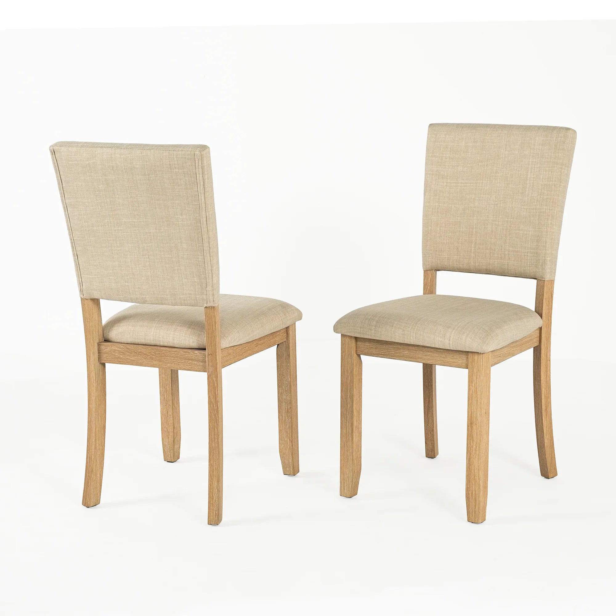 Juego de mesa de comedor de 5 piezas de madera maciza de caucho de 48" de ancho con respaldo de silla en forma de diamante