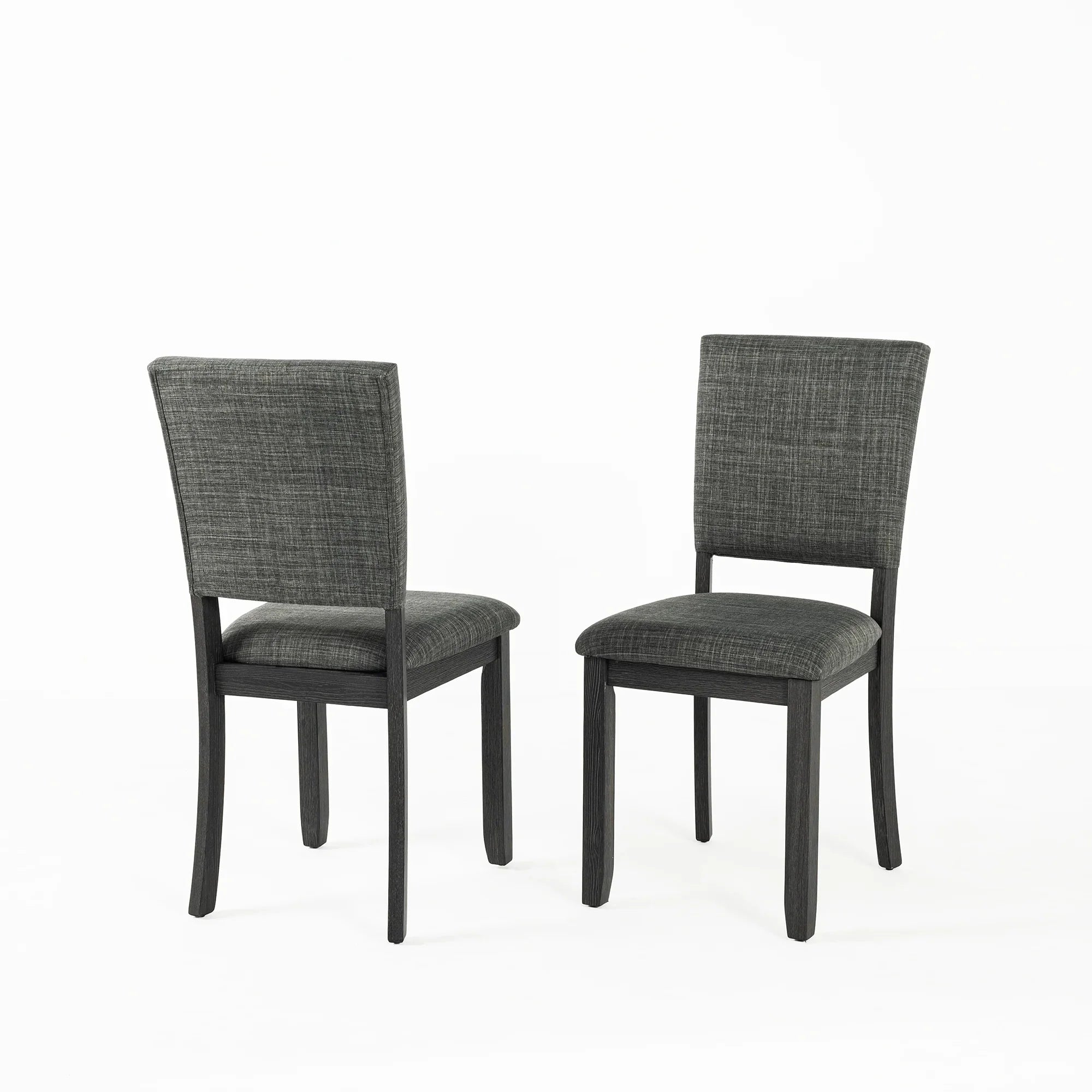 Juego de mesa de comedor de 5 piezas de madera maciza de caucho de 48" de ancho con respaldo de silla en forma de diamante