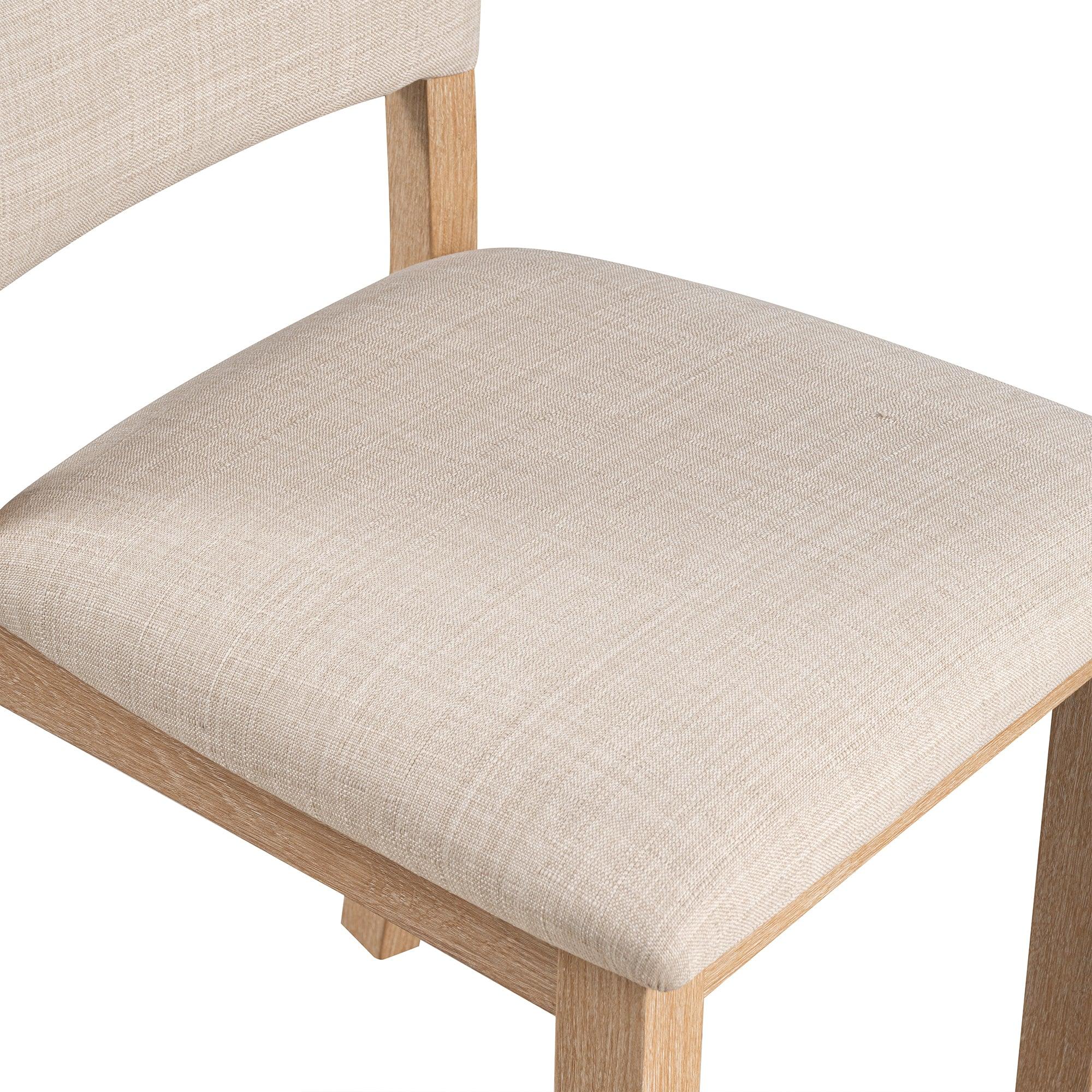 Juego de mesa de comedor de 5 piezas de madera maciza de caucho de 48" de ancho con respaldo de silla en forma de diamante