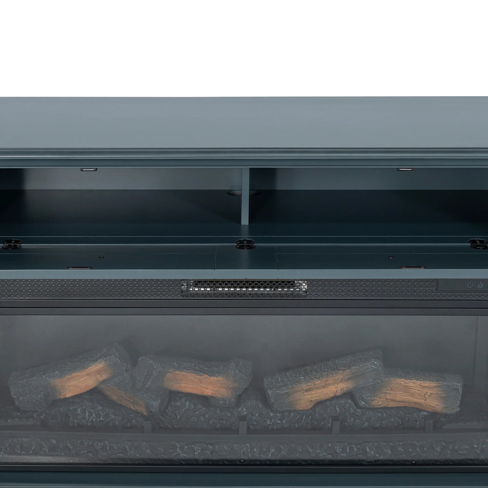 74 Inch Console TV Stand Storage Cabinets with Electric Fireplace for Living Room