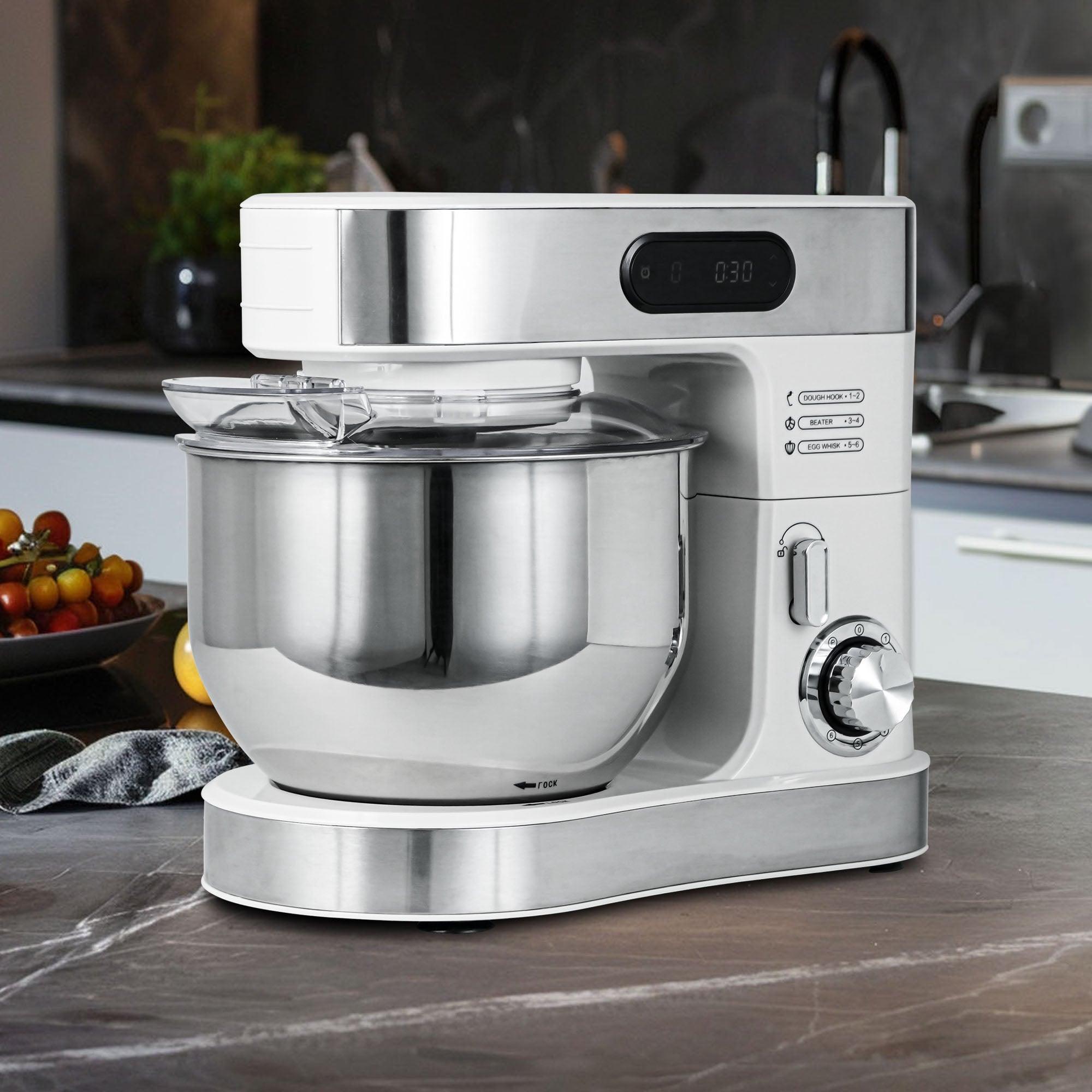 Parrot Uncle Kitchen Stand Mixer with Mixing Bowl, Dough Hook, Egg Whisk & Mixing Blade