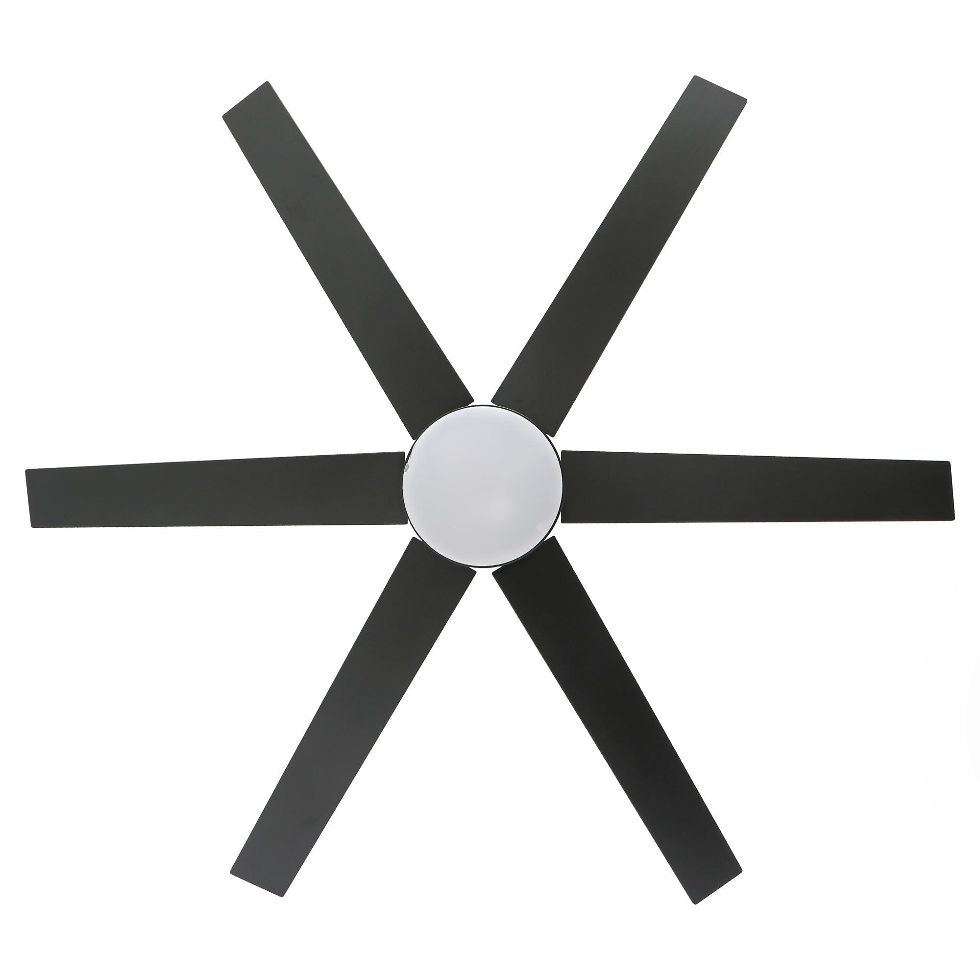 60" Volga DC Motor 6 Blades Modern Downrod Mount Ceiling Fan with Remote Control