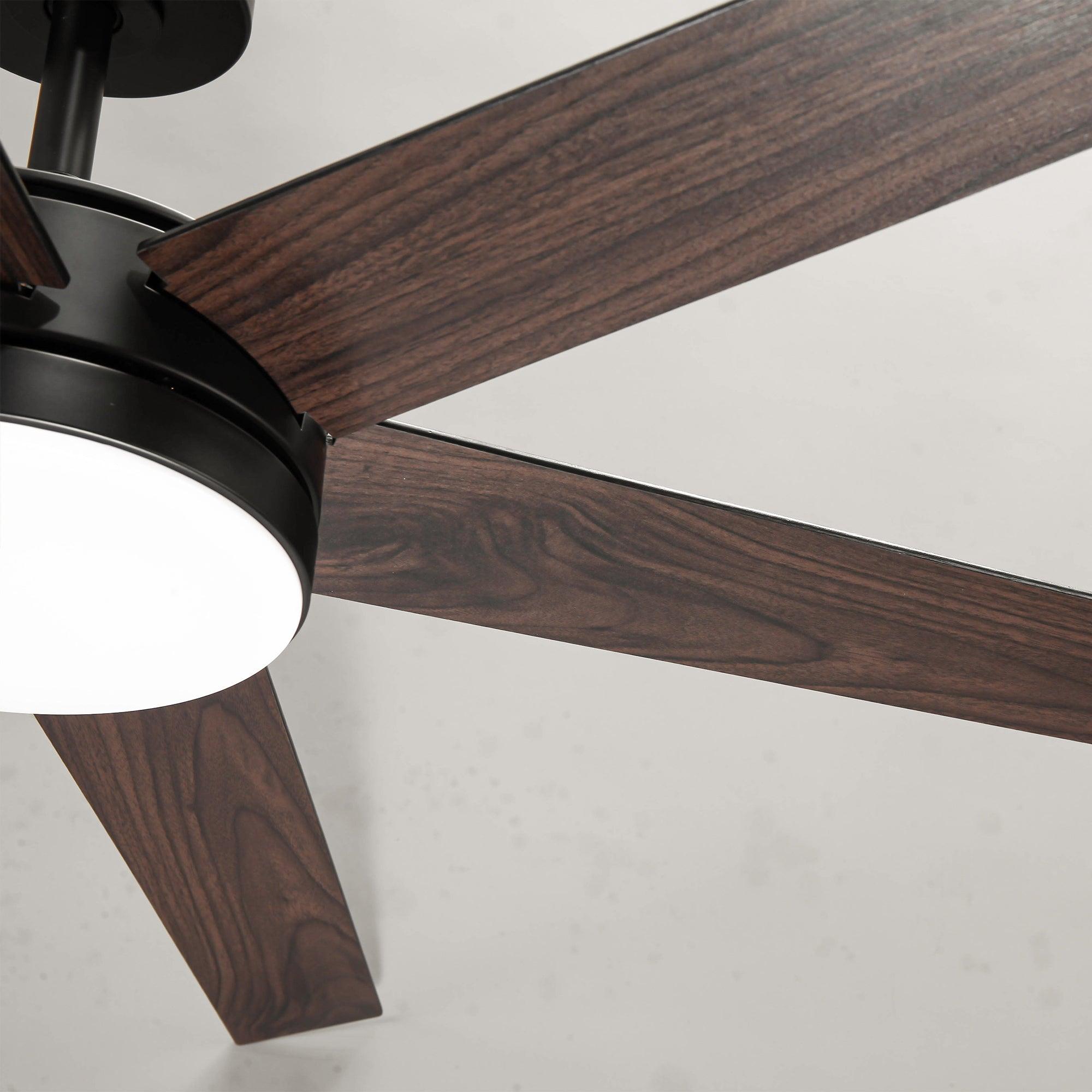 60" Volga DC Motor 6 Blades Modern Downrod Mount Ceiling Fan with Remote Control