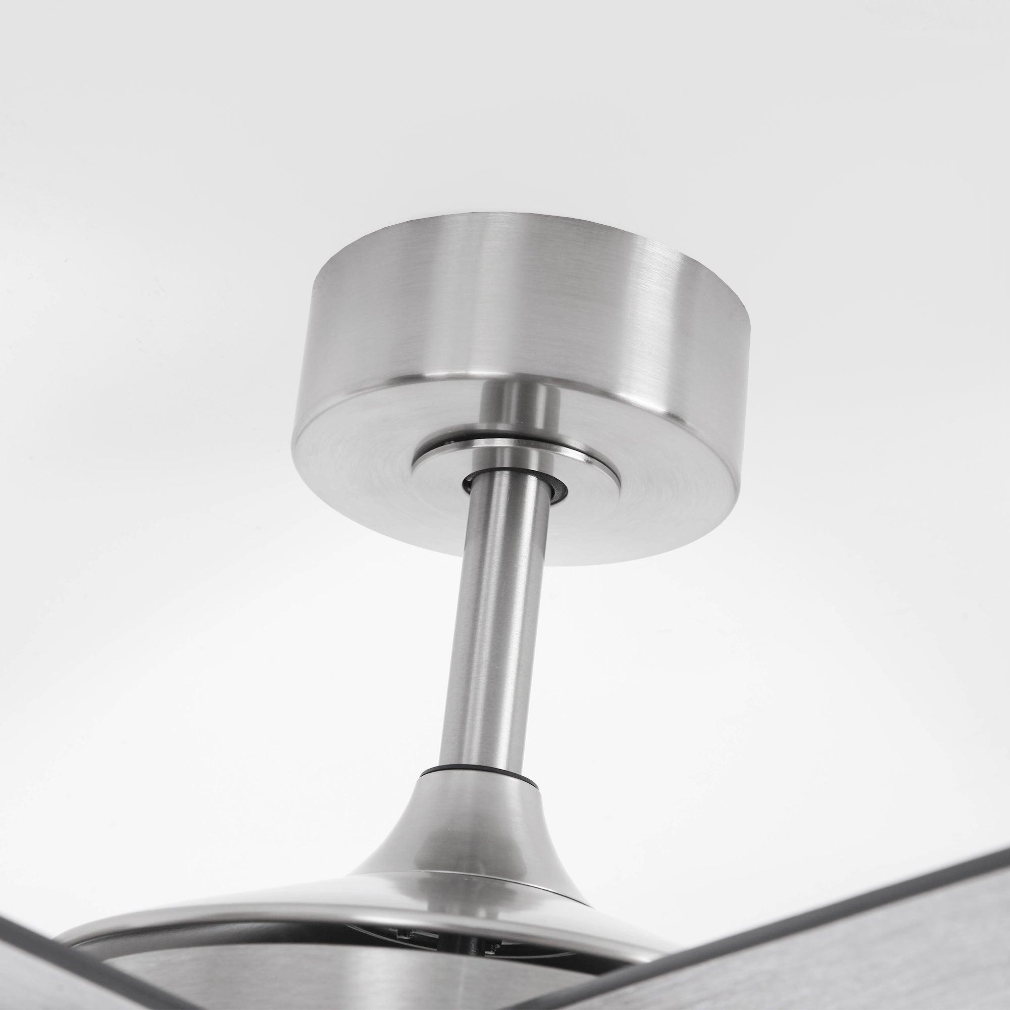 Ventilador de techo moderno de 60" con motor de CC Volga, 6 aspas y montaje en varilla con control remoto