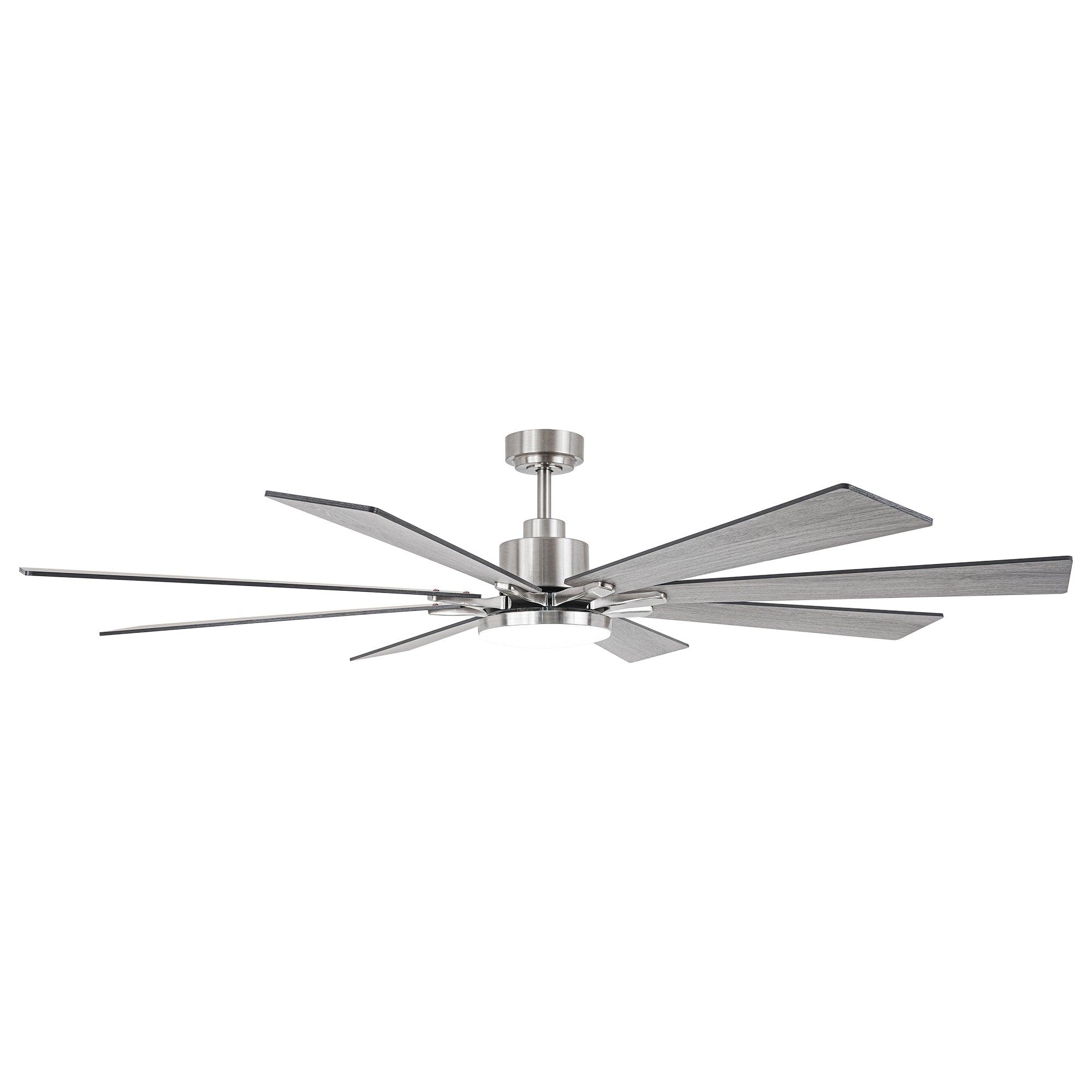 72 Inch Elbe Modern Downrod Mount Ceiling Fan with Light and Remote Control