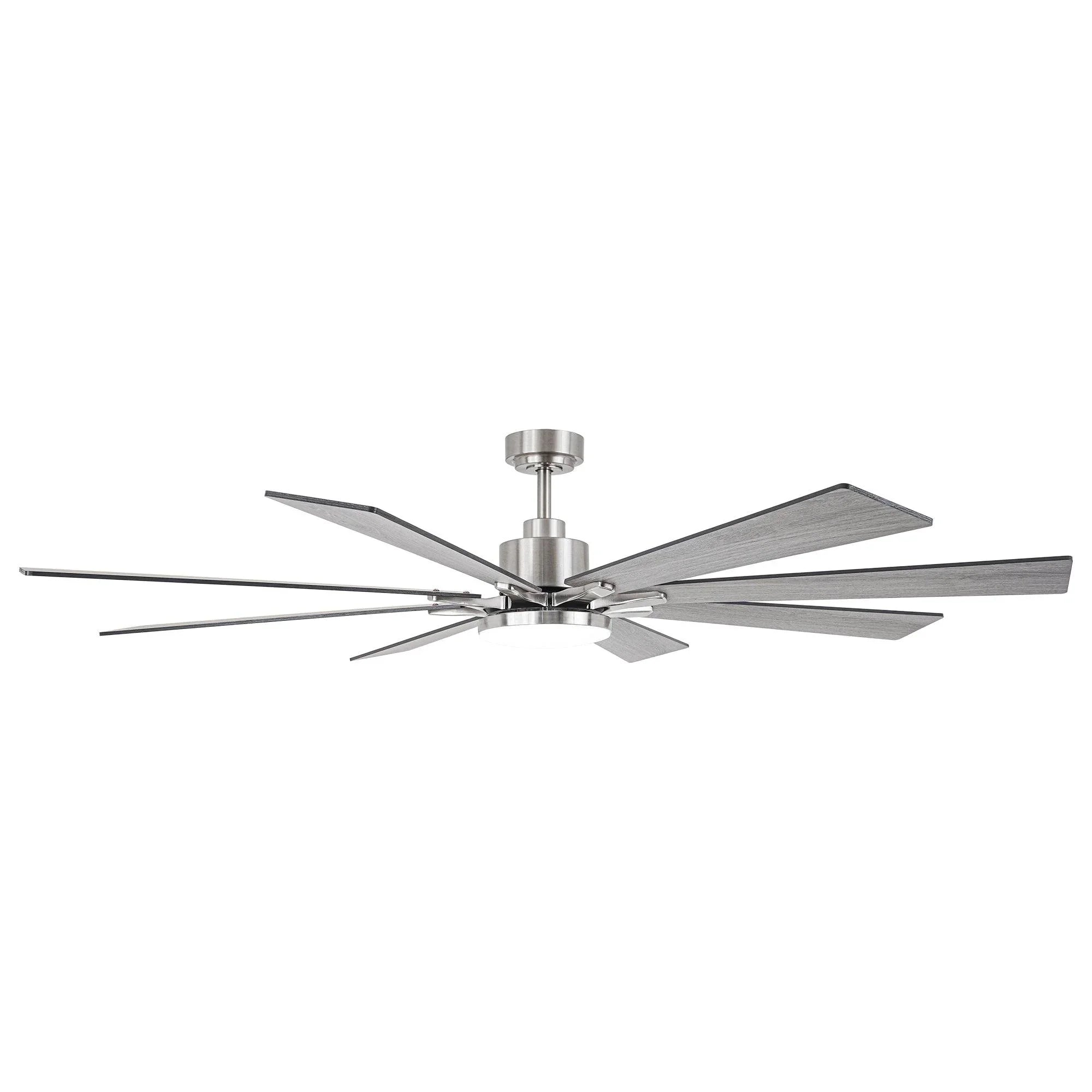 72 Inch Elbe Modern Downrod Mount Ceiling Fan with Light and Remote Control