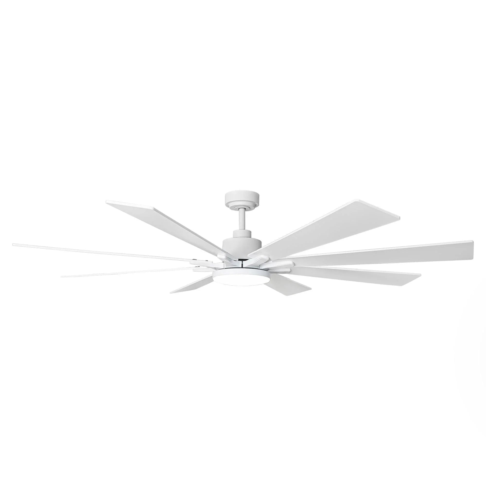 72 Inch Elbe Modern Downrod Mount Ceiling Fan with Light and Remote Control