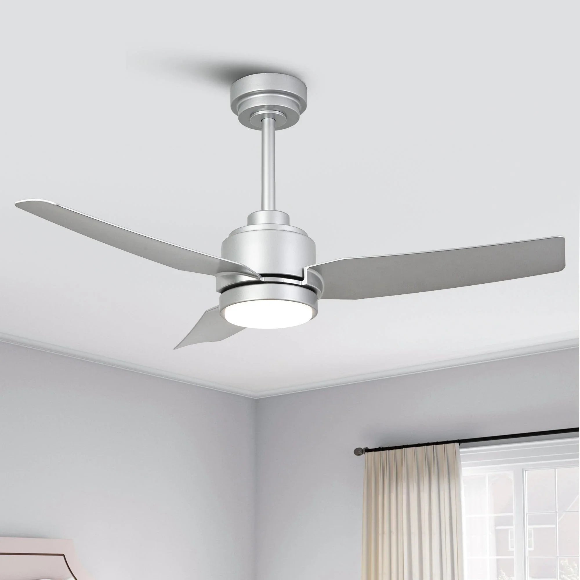 Ventilador de techo moderno Vaczon de 42 pulgadas y 3 aspas con control remoto y luz LED