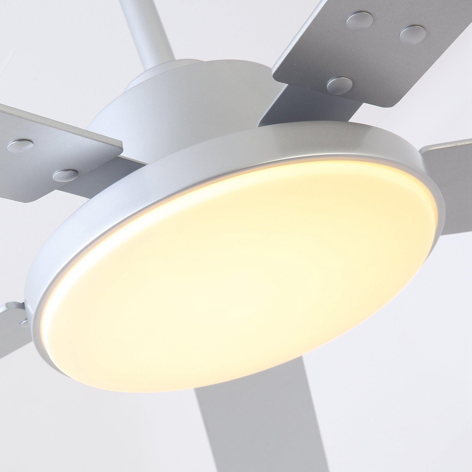 Vaczon 52 Inch Double-sided Blades Modern Ceiling Fan with Remote Control and LED Light