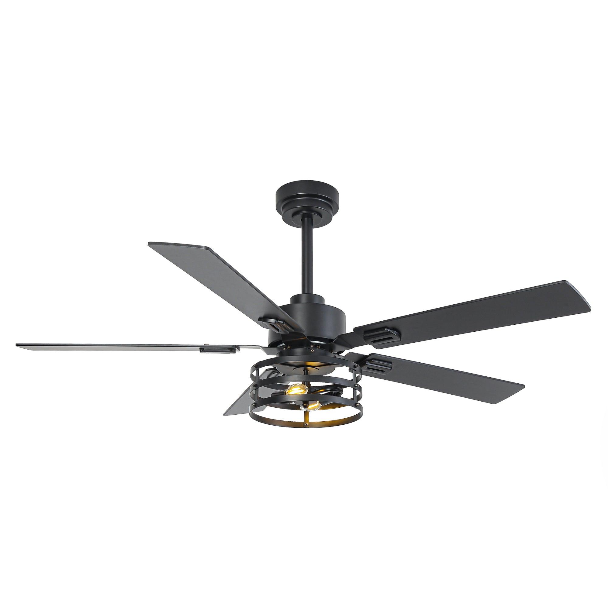 Ventilador de techo industrial Vaczon de 52 pulgadas con motor de CC, luz y control remoto