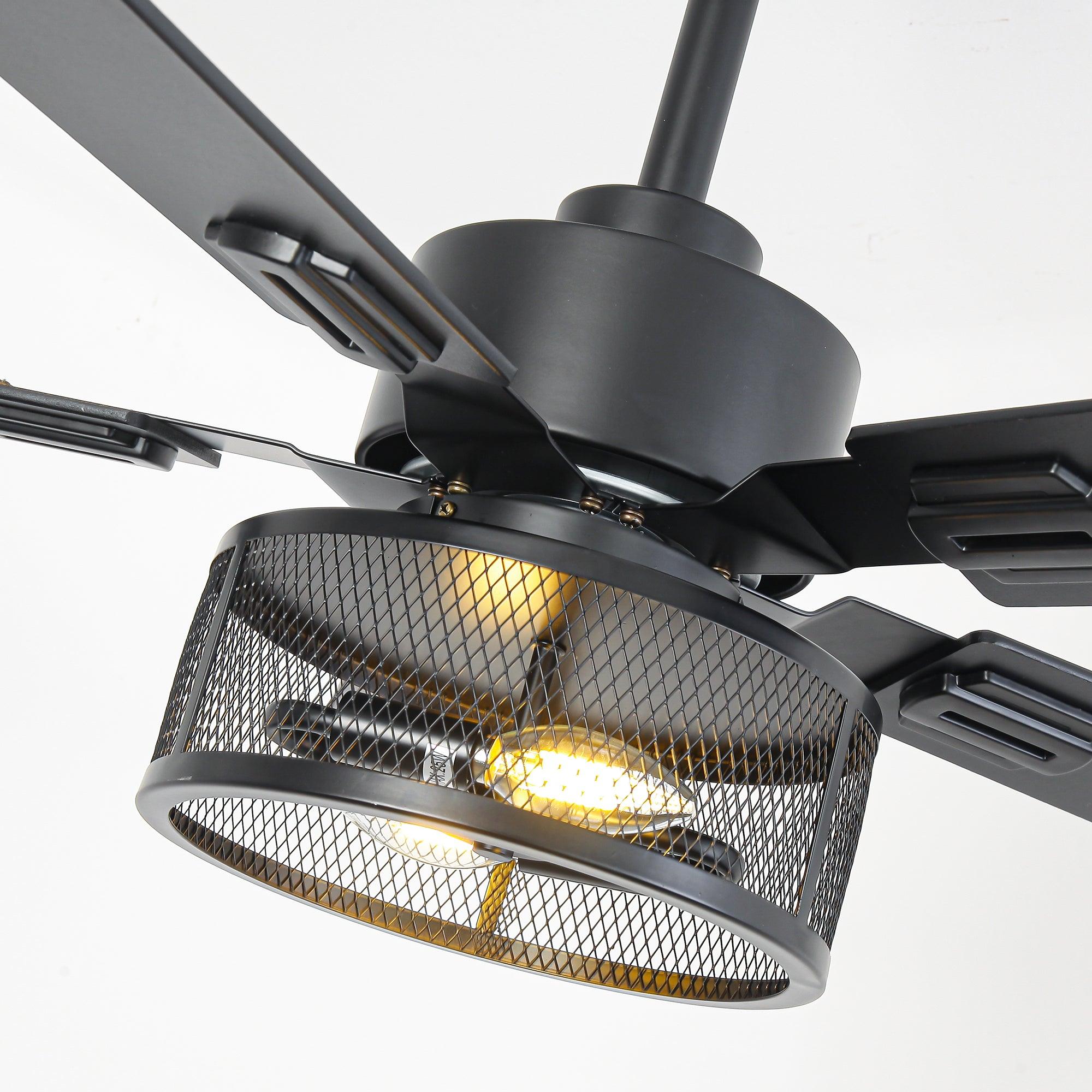 Vaczon 42 Inch 52 Inch 60 Inch Eden Downrod Mount Ceiling Fan with Light and APP & Remote Control