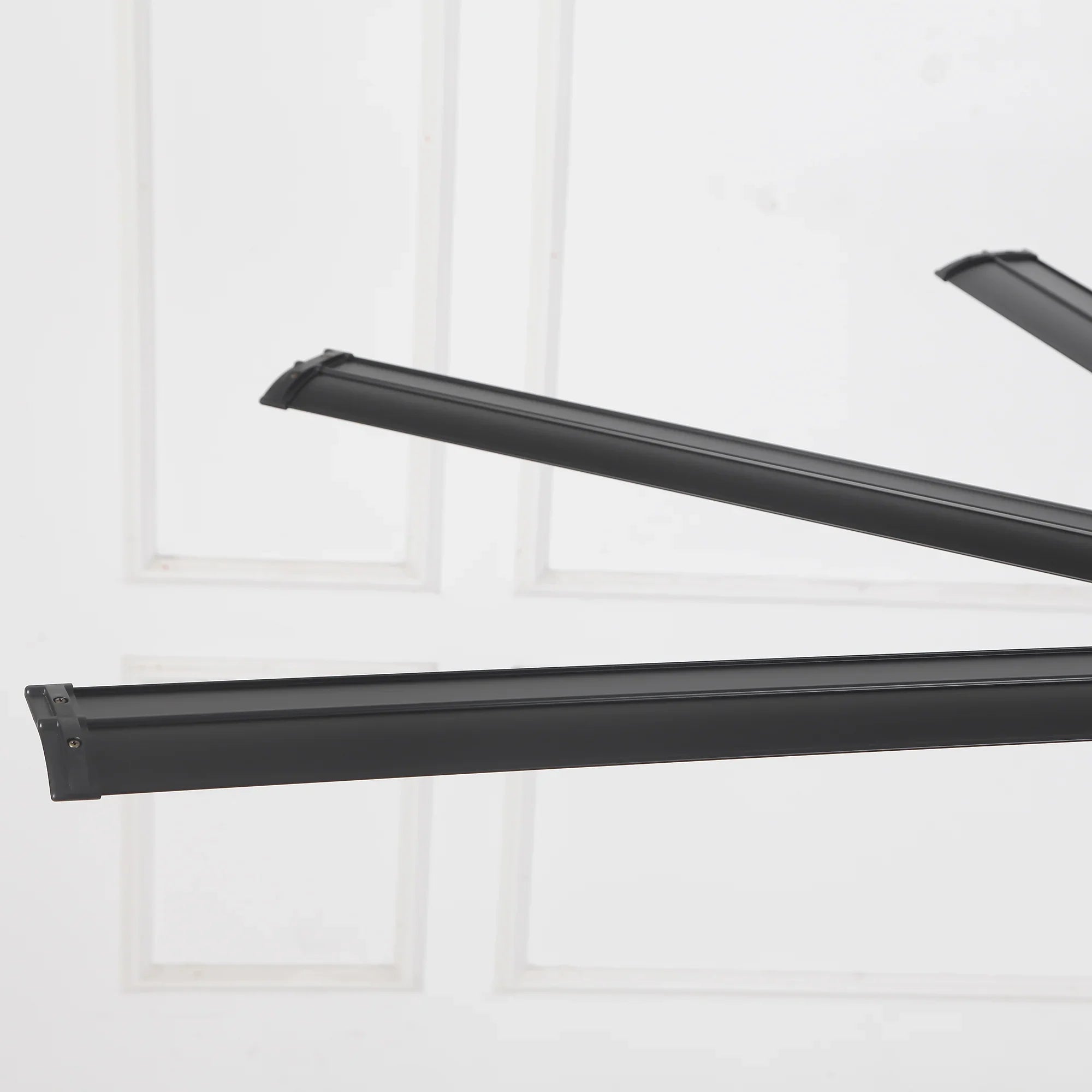 Vaczon 84 Inch 100 Inch Black HVLS Fan LED Large Ceiling Fan with Remote Control