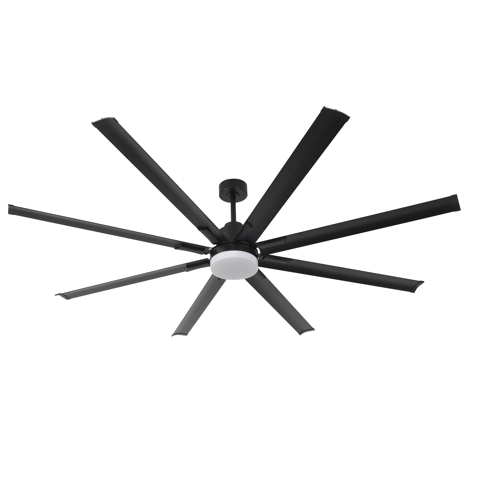 Vaczon 84 Inch 100 Inch Black HVLS Fan LED Large Ceiling Fan with Remote Control
