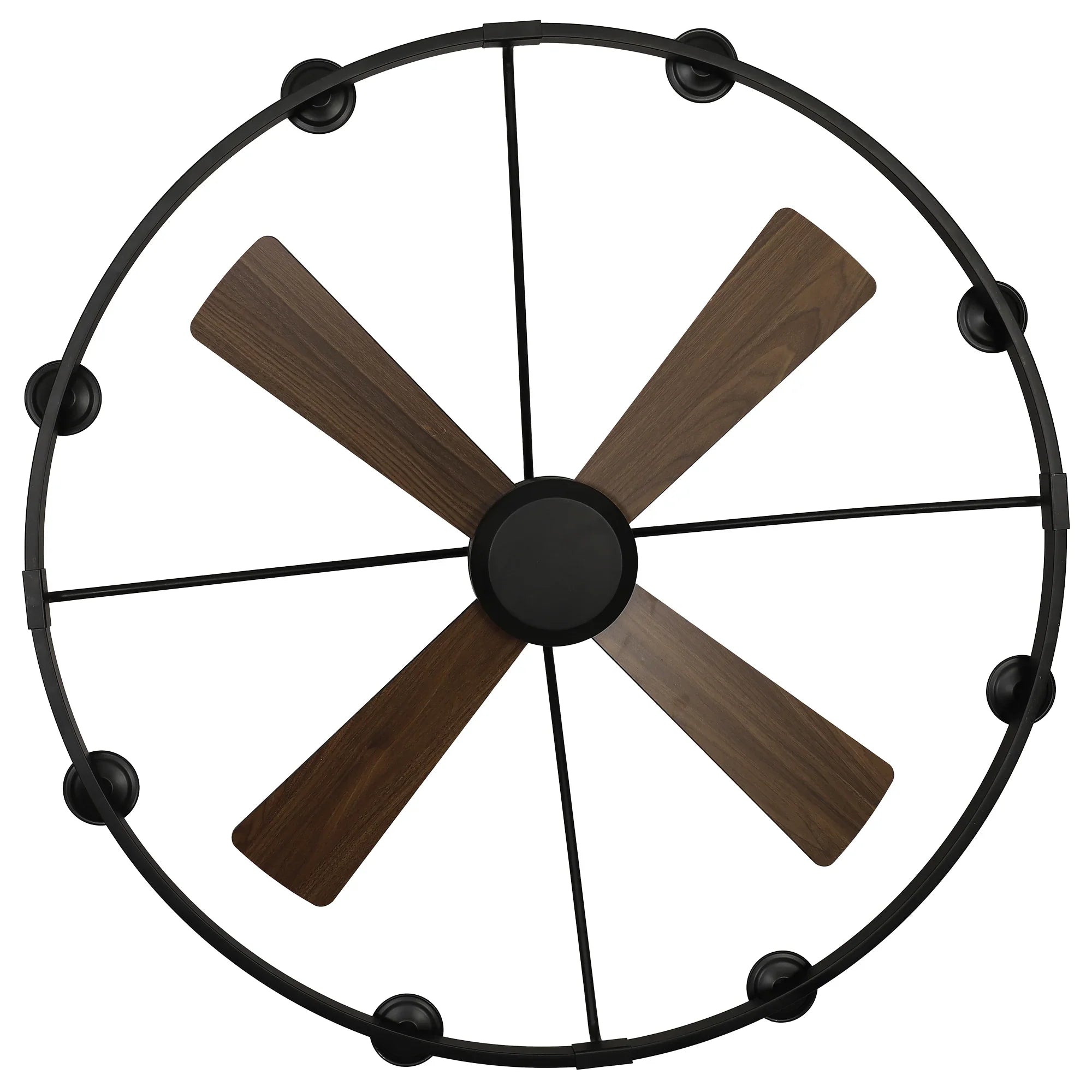 Vaczon 43" Chloe Black Industrial Fandelier with Light and Remote Control