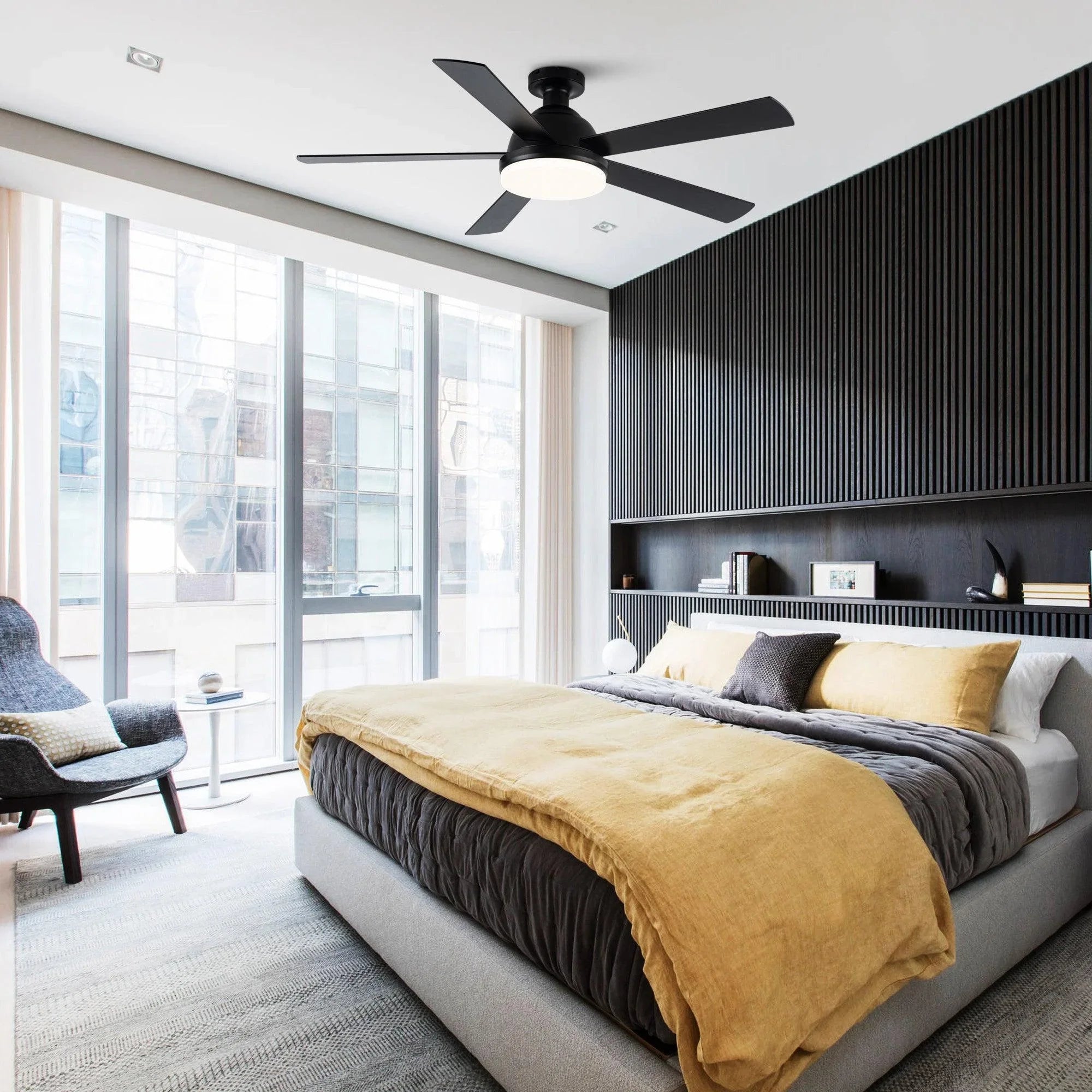 Ventilador de techo Vaczon de 52" con luz LED y control remoto