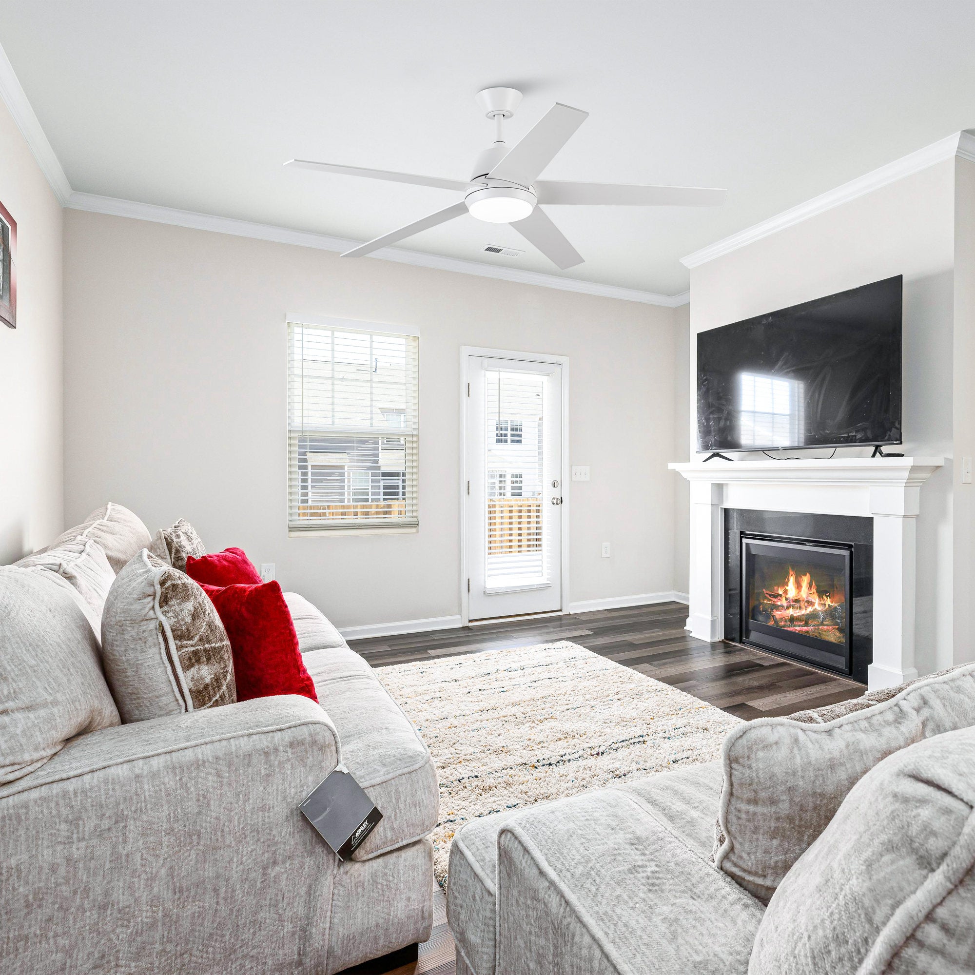 Vaczon 52 Inch Otis Downrod Mount LED Ceiling Fan with APP & Remote Control