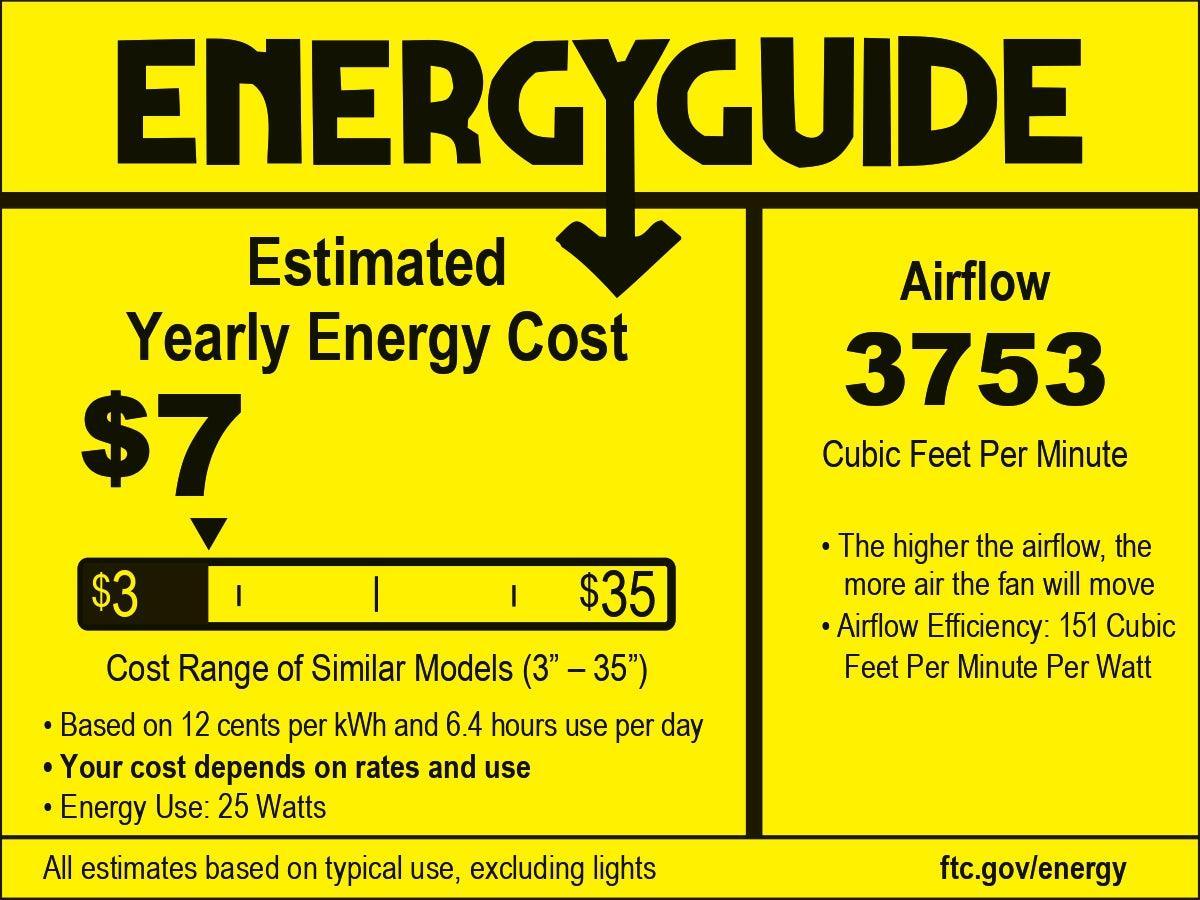 Ventilador de techo Vaczon de 52" con 5 aspas, luz LED y control remoto