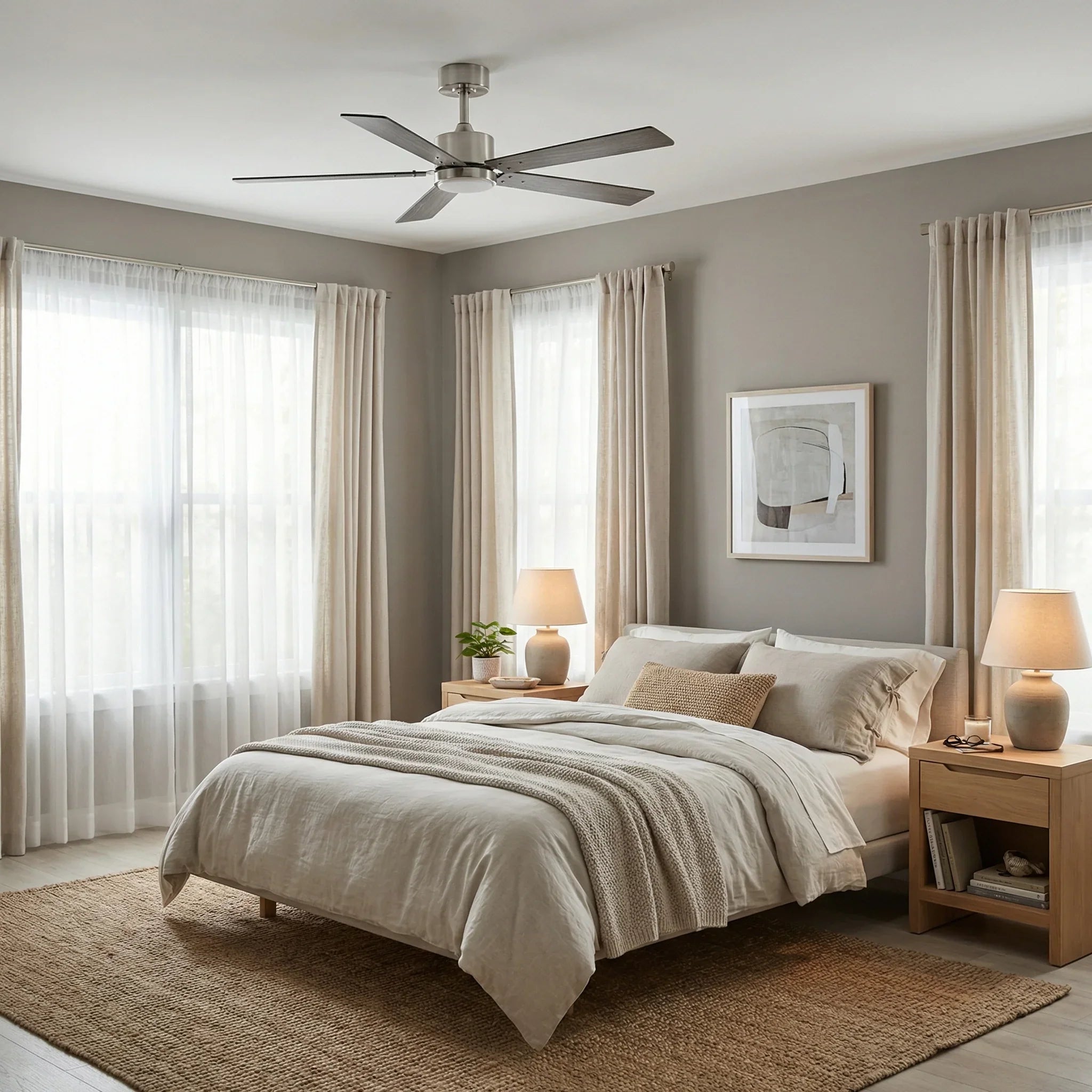 Vaczon 52" DC Motor Ceiling Fan with LED Lighting and Remote Control