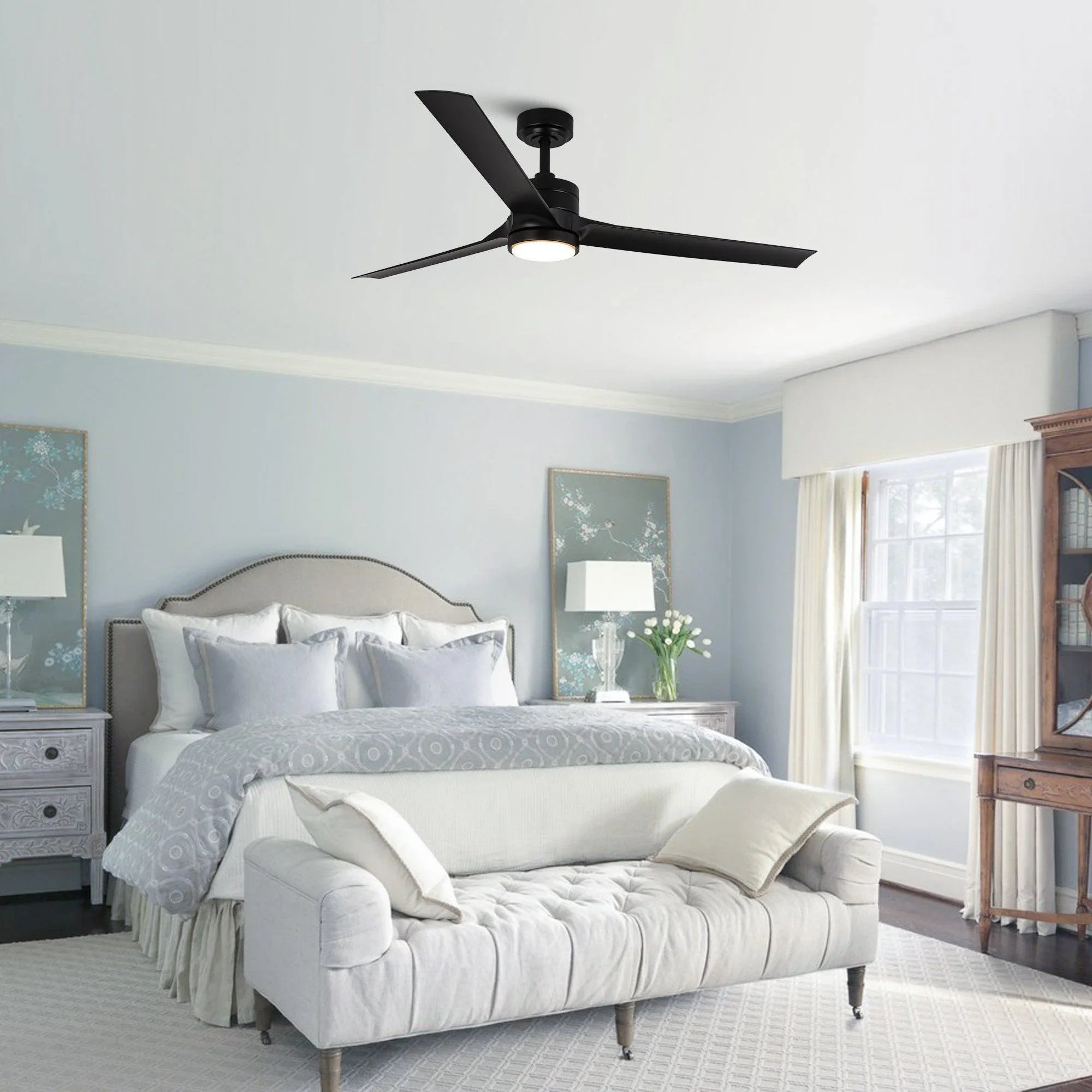 Vaczon 60" Industrial Fan with LED Lighting and Remote Control