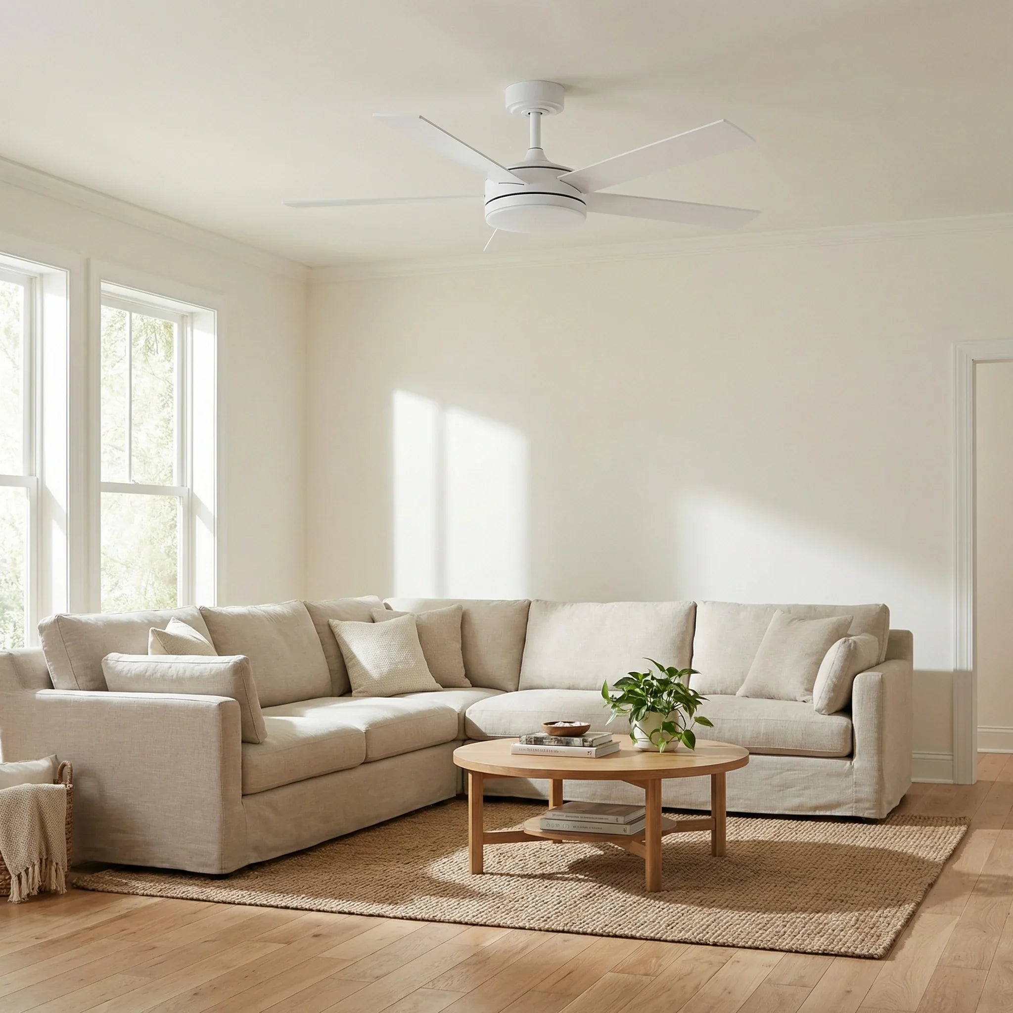 Vaczon 48 Inch Tracy Downrod Mount LED Ceiling Fan with APP & Remote Control