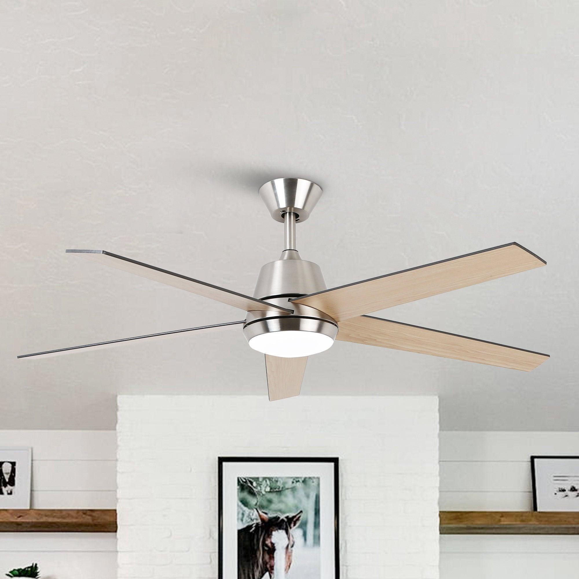 Ventilador de techo Vaczon de 52" con 5 aspas, luz LED y control remoto