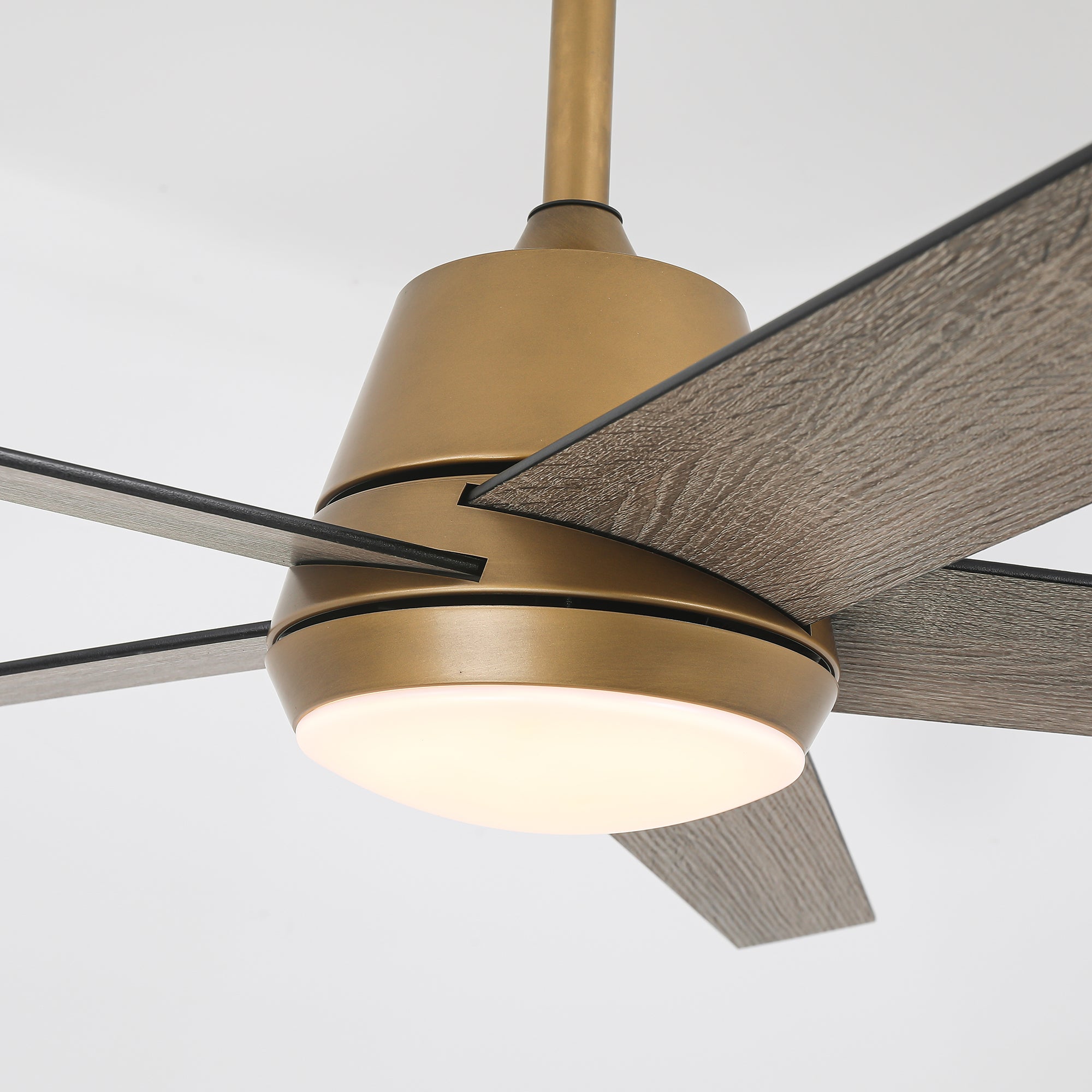 Vaczon 52 Inch Otis Downrod Mount LED Ceiling Fan with APP & Remote Control