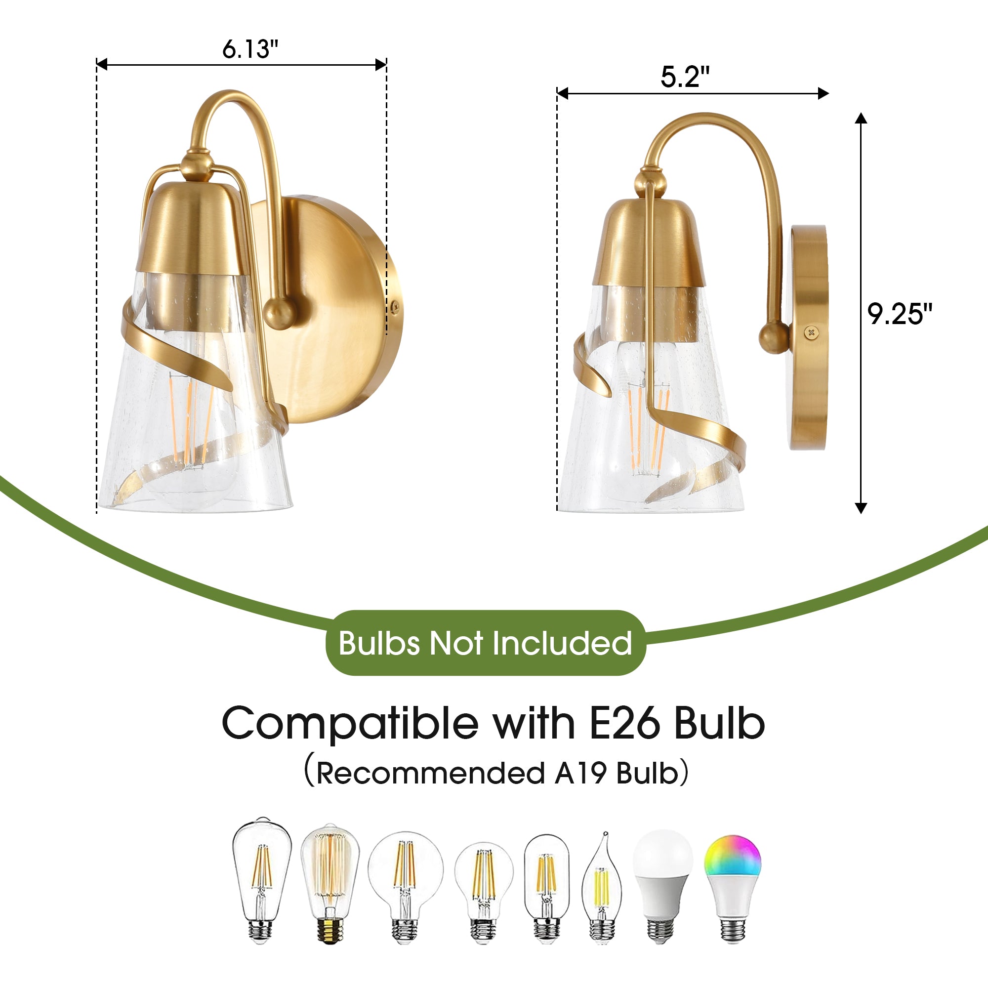 6 Inch Ethel 1-Light Mirror Vanity Light