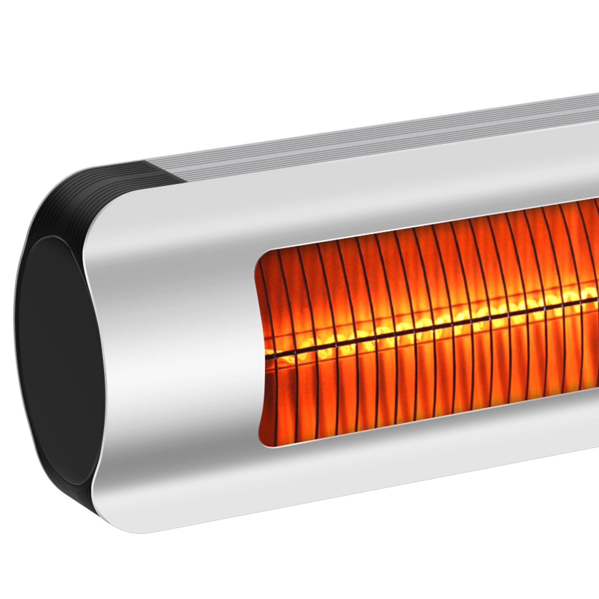 Electric Patio Heater LED Display 12H Timer Wall-mounted or Free-stand Using for Patio or Home Use