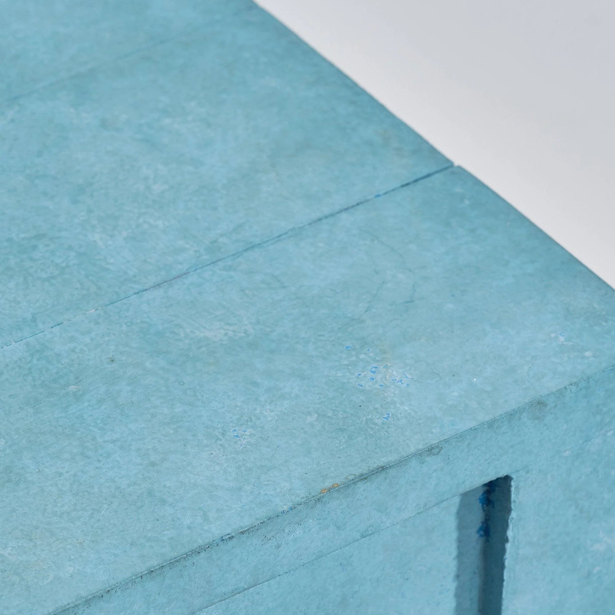 Blue Rectangle Wood Side Table - ParrotUncle