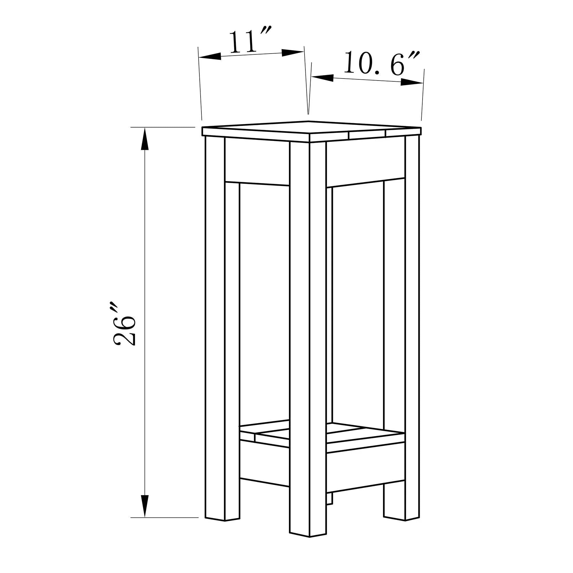 Blue Rectangle Wood Side Table - ParrotUncle