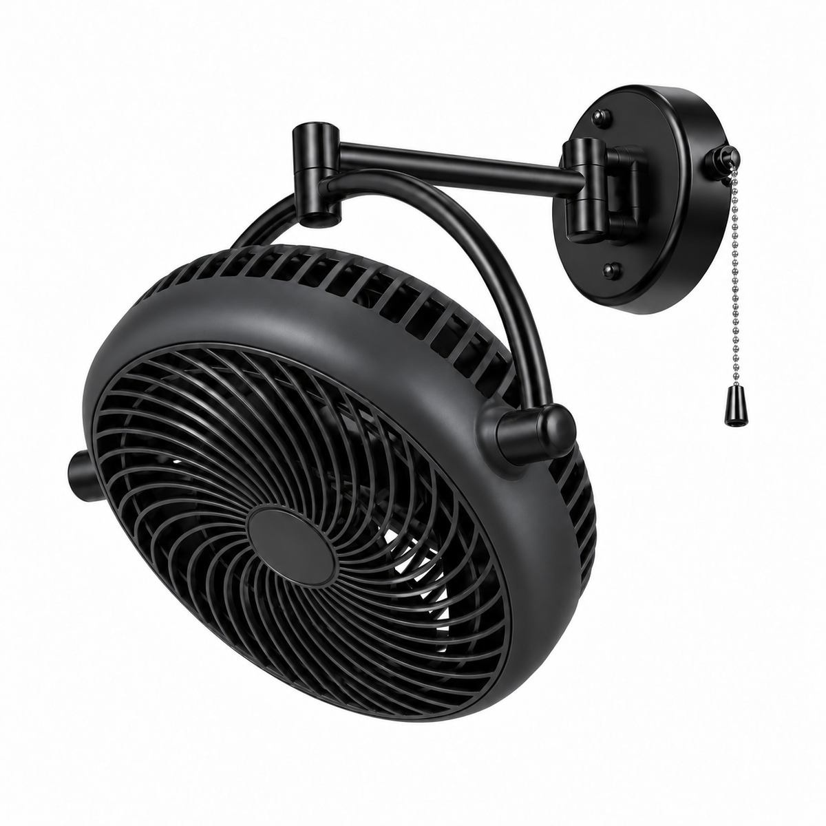 13" Industrial Bathroom Ceiling Fan with Pull Chain