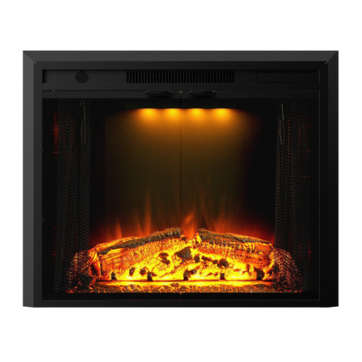 Electric Wall Fireplace with Heating LED Flame Timer Remote Control for Living Room Bedroom - ParrotUncle