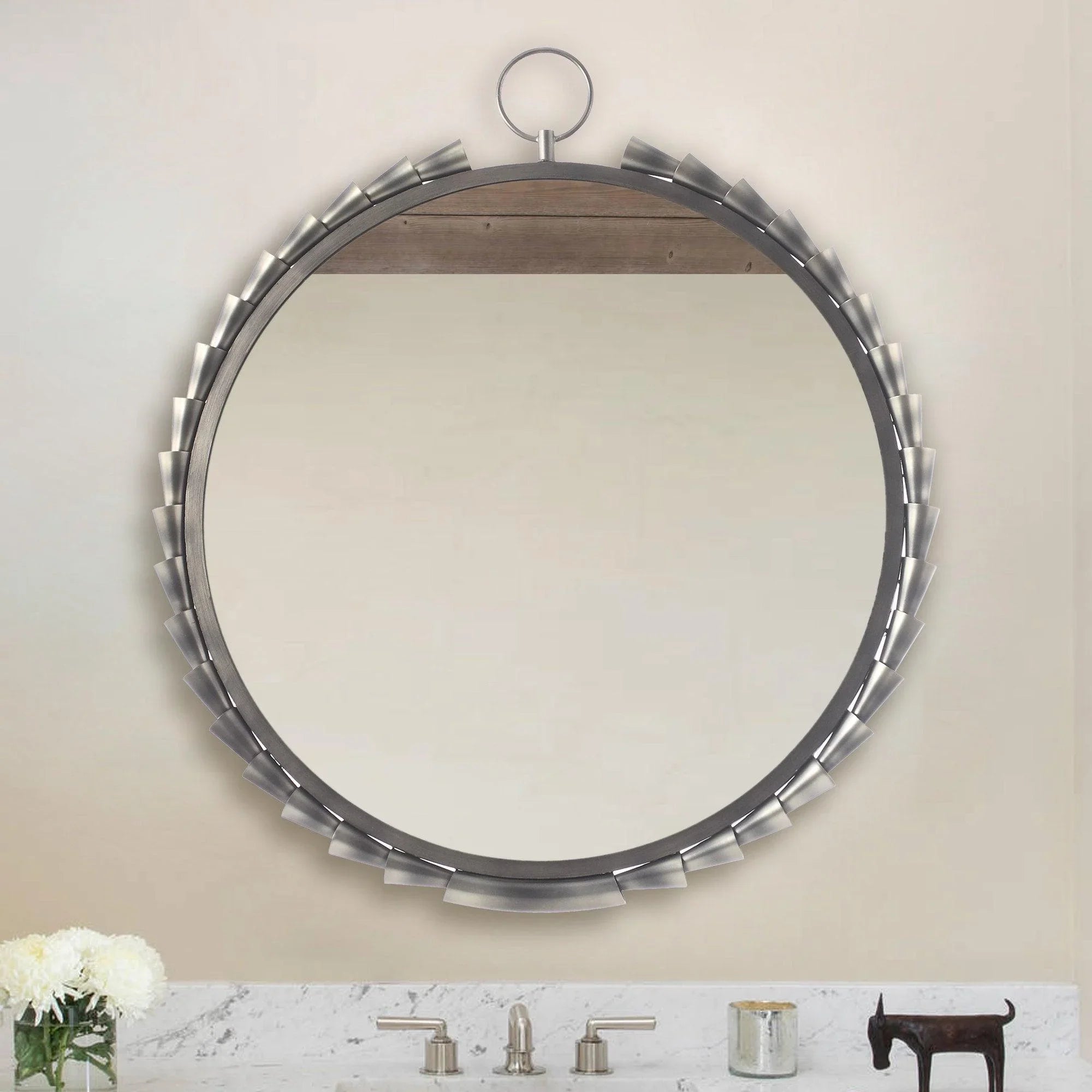 Grey Modern Classic Sunset Wall Mirror - ParrotUncle
