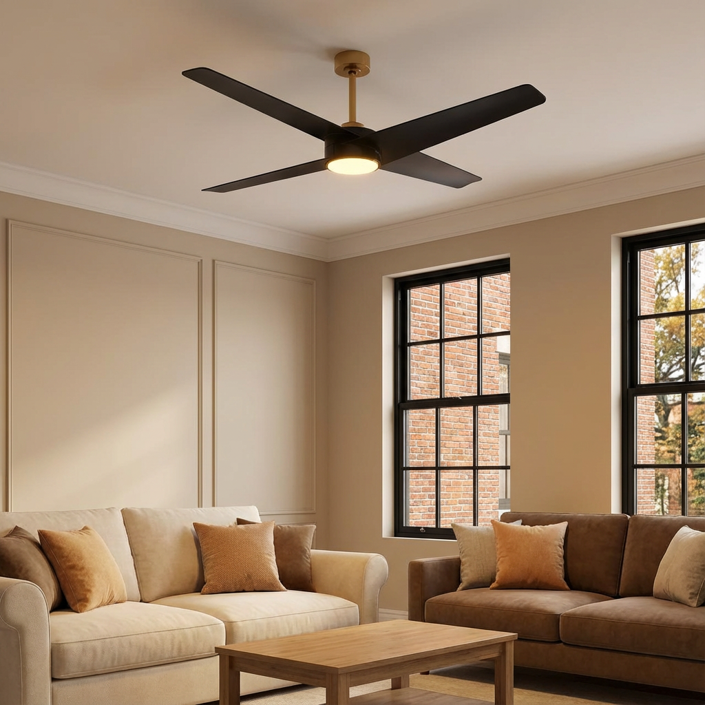 60" Parvez Modern DC Motor Downrod Mount Reversible Crystal Ceiling Fan With Lighting And Remote Control