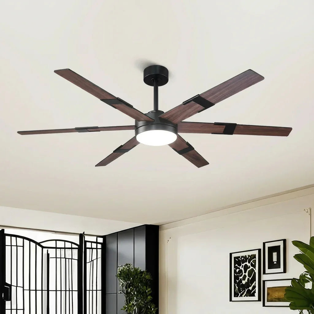 Vaczon 60 Inch Industrial Double-sided Blades LED Ceiling Fan with APP & Remote Control