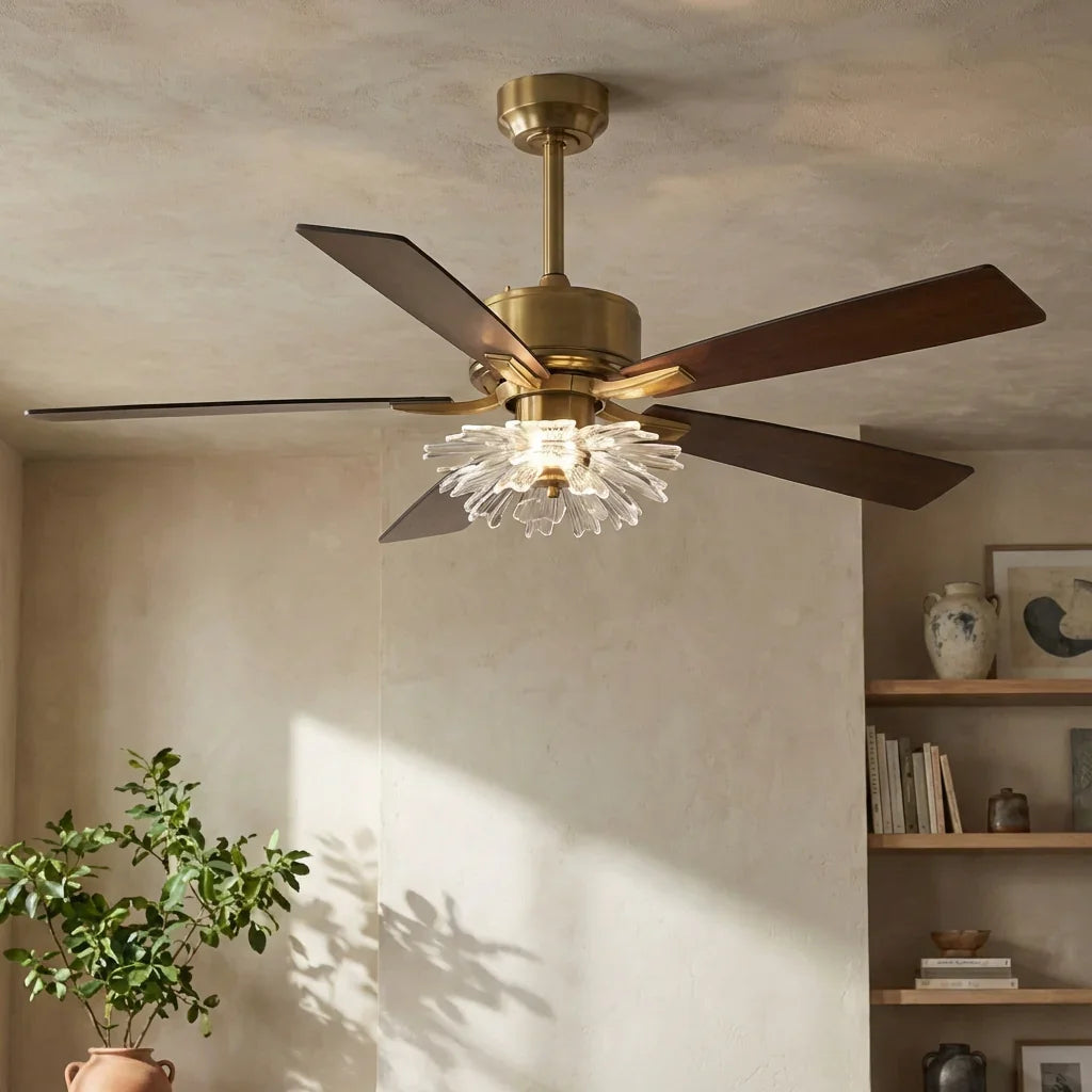 52 Inch Rory Modern Downrod Mount LED Ceiling Fan with Remote Control