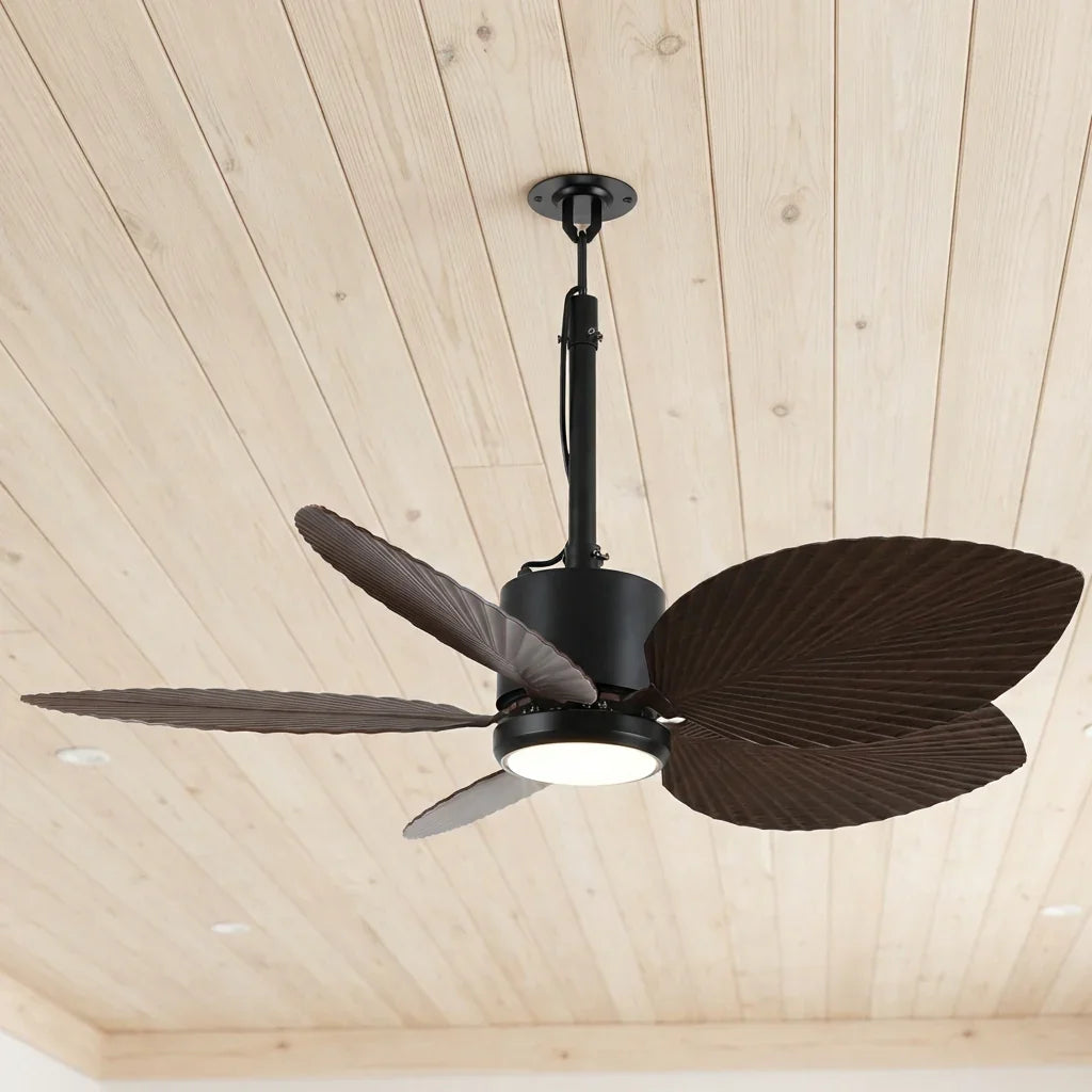 42 Inch Wythe IPX5 Outdoor Hanging Buckle Downrod LED Fan with Remote Control