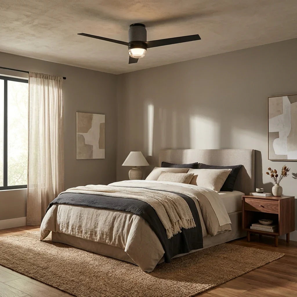 52 Inch Pearl Black RGB LED Smart Fan with Remote and App Control