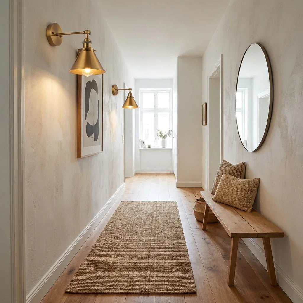 1-Light Rhem Brass Wall Sconce Light