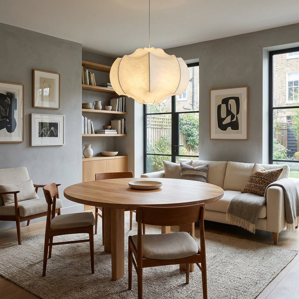 24 Inch Bevis 3-Light White Wabi-sabi Island Pendant Light