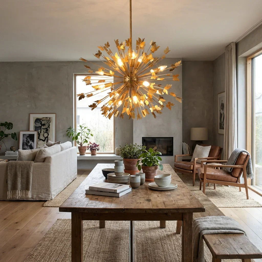 35 Inch Lydia 14-Light Golden Chandelier