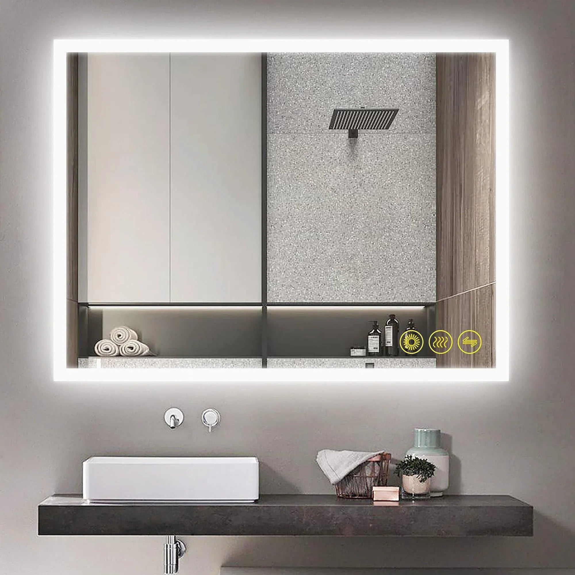 Espejo de baño antivaho sin marco con LED regulable SmartGlow