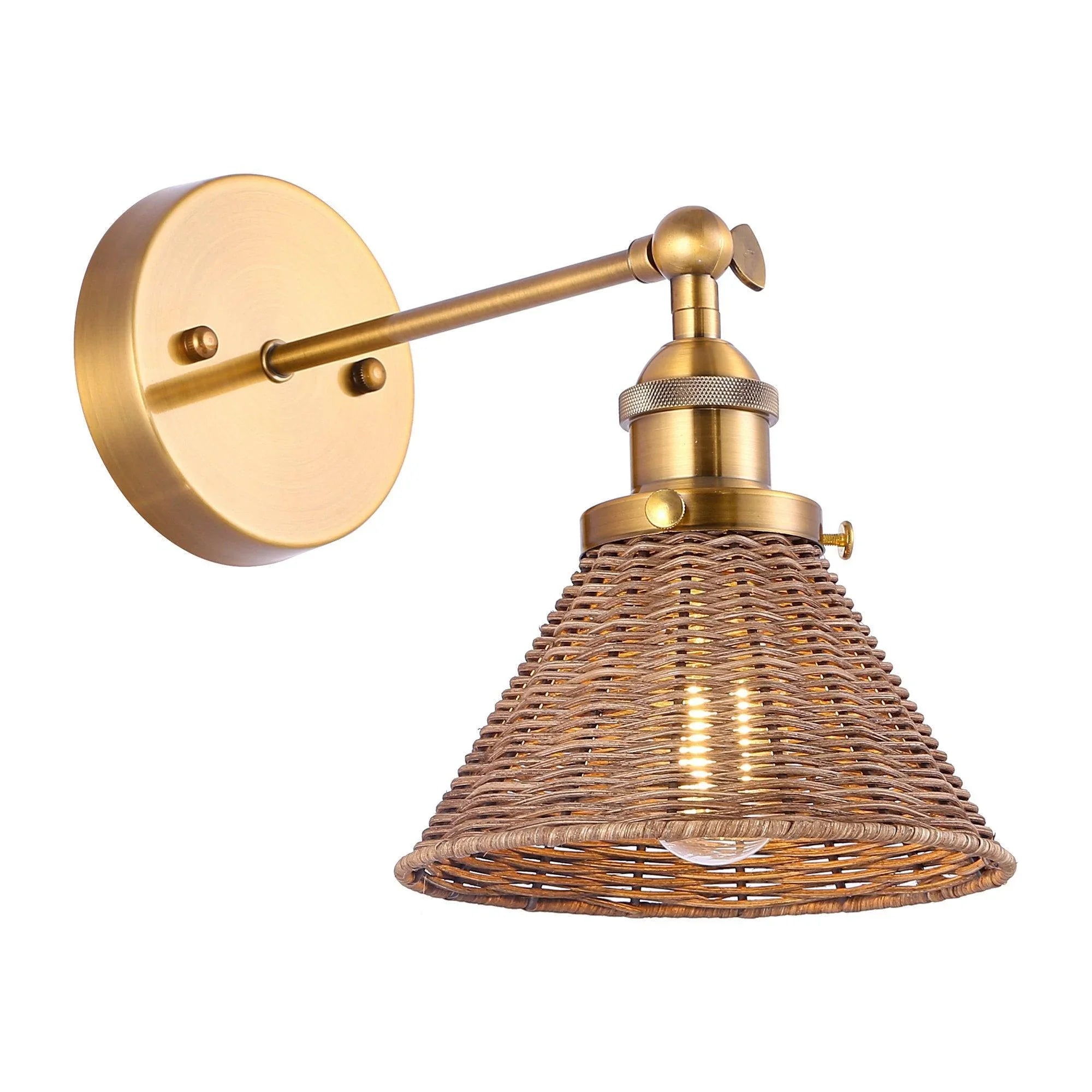Traditional 1-Light Golden Wall Light - ParrotUncle