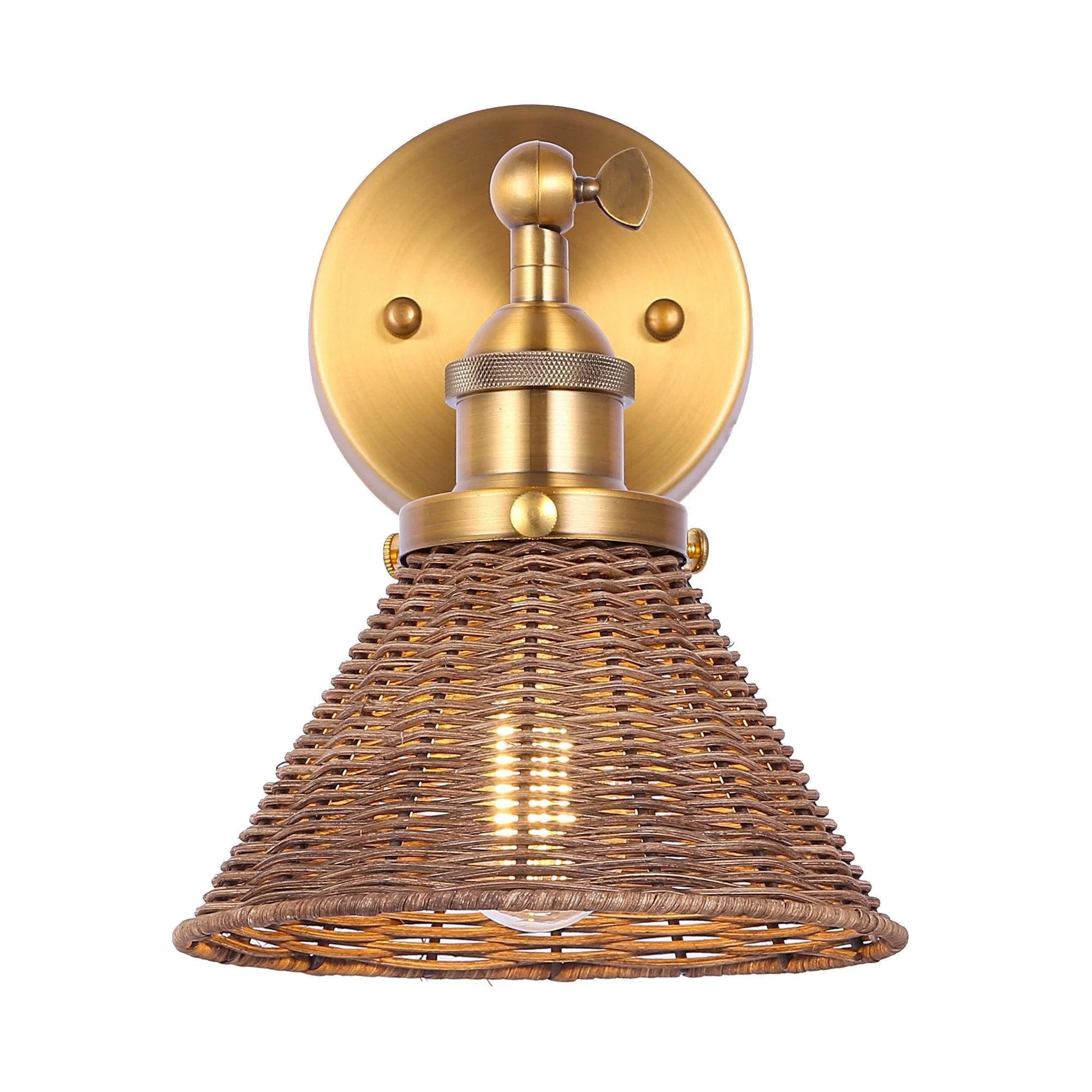Traditional 1-Light Golden Wall Light - ParrotUncle