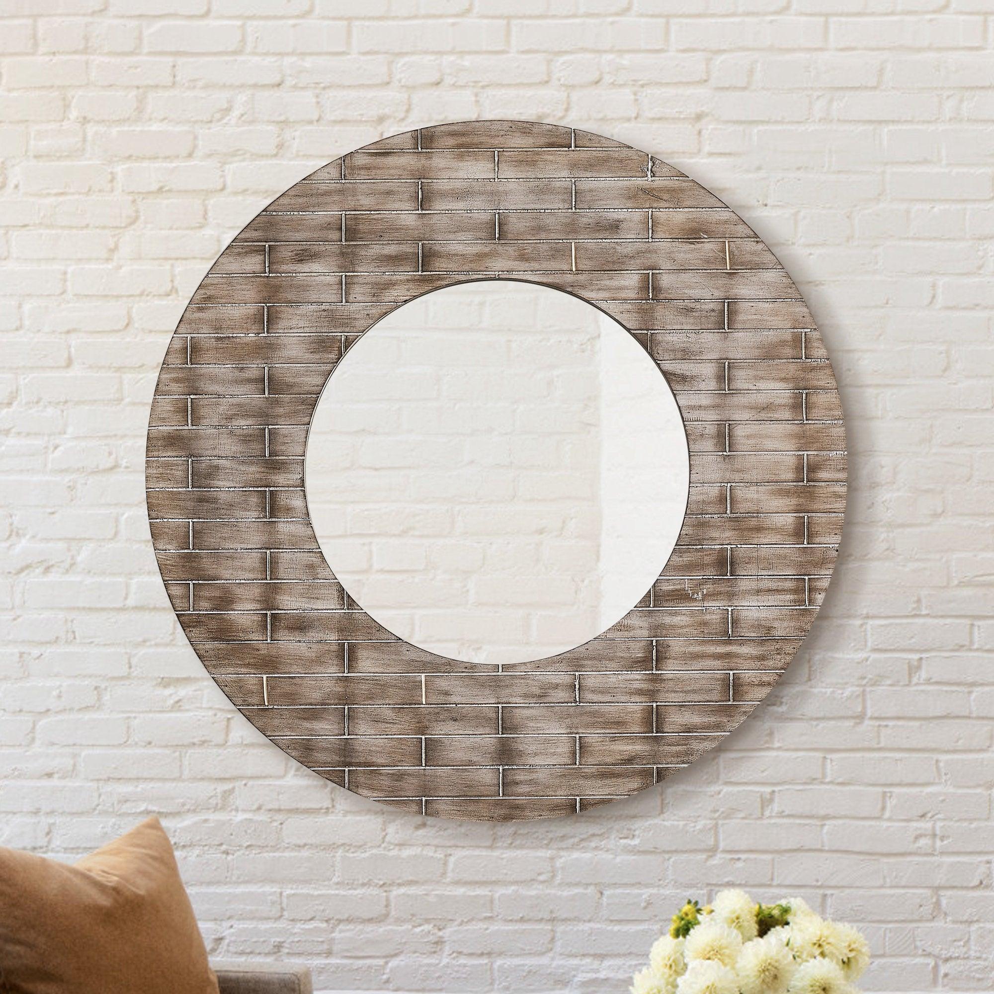 Traditional Round Mirror Vintage Wall Decoration - ParrotUncle