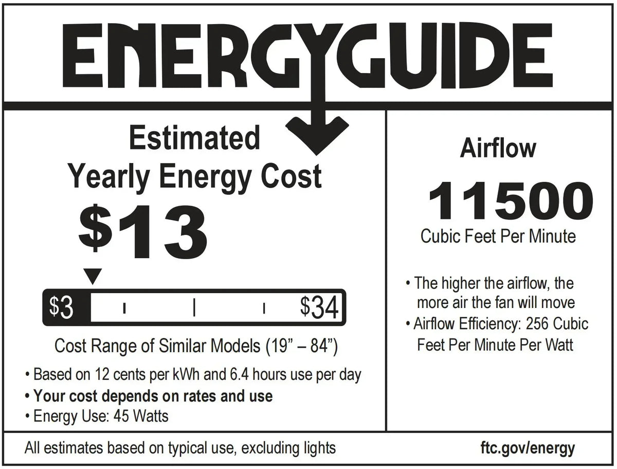 84 Inch 100 Inch Silent Storm Extra Large Ceiling Fan with Remote Control