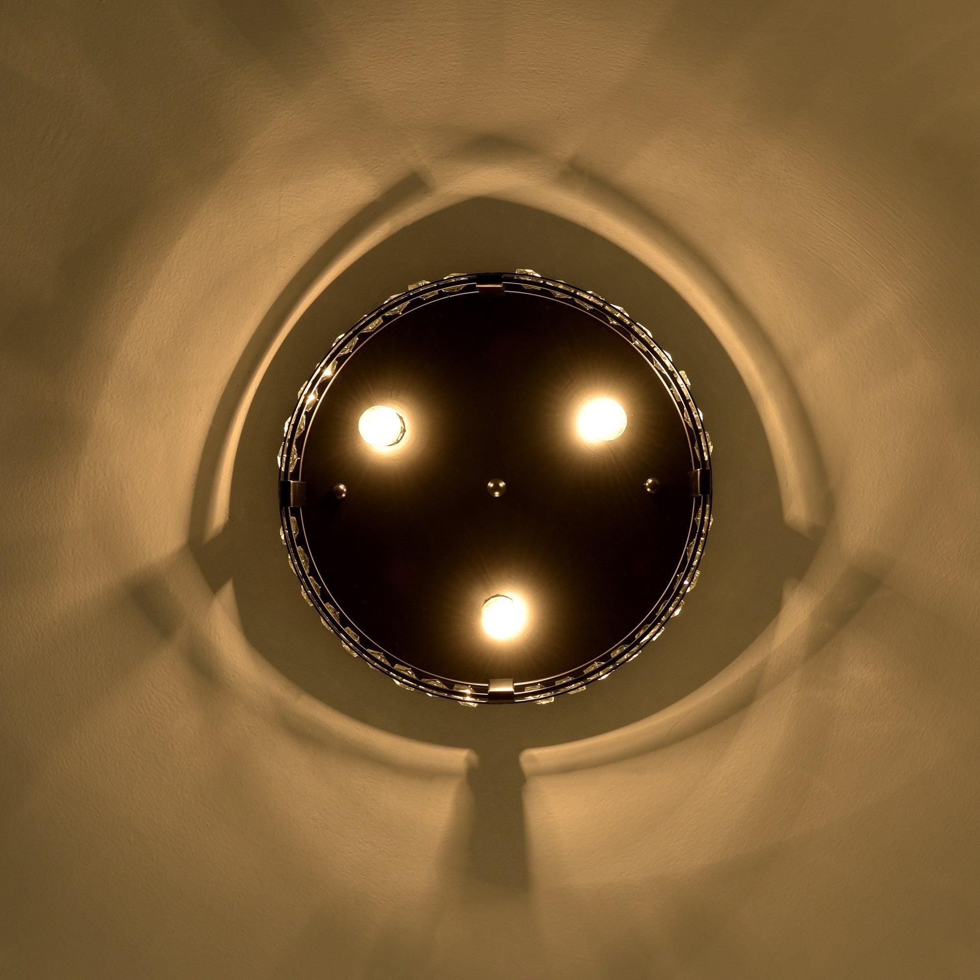 3-Light Modern Crystal Flush Mount Ceiling Light - ParrotUncle